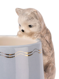Yvonne Ellen cat ceramic jug blue 340ml - British product