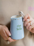 Yvonne Ellen cat ceramic jug blue 340ml - British product