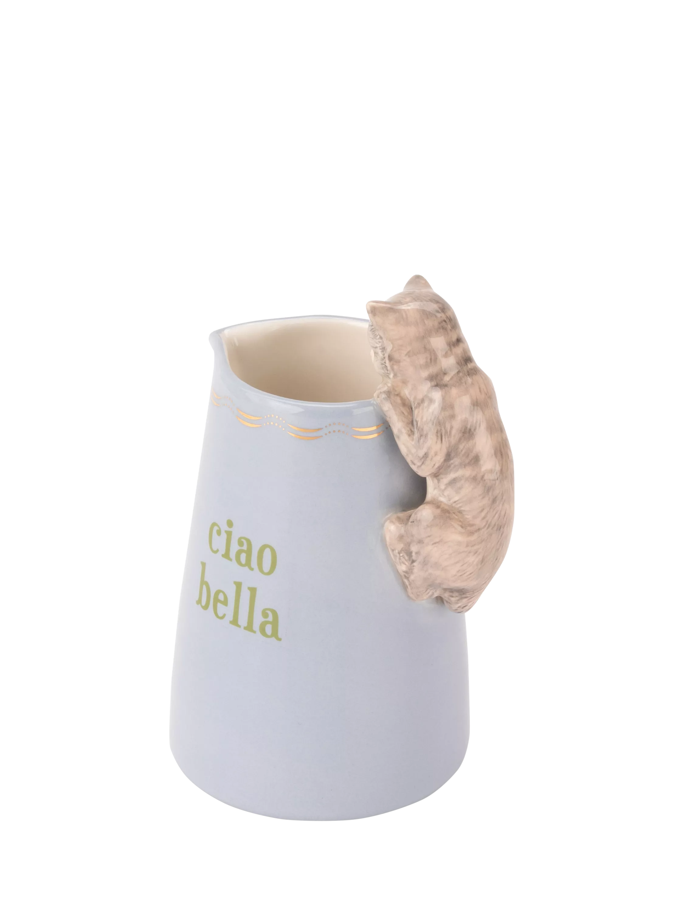 Yvonne Ellen cat ceramic jug blue 340ml - British product