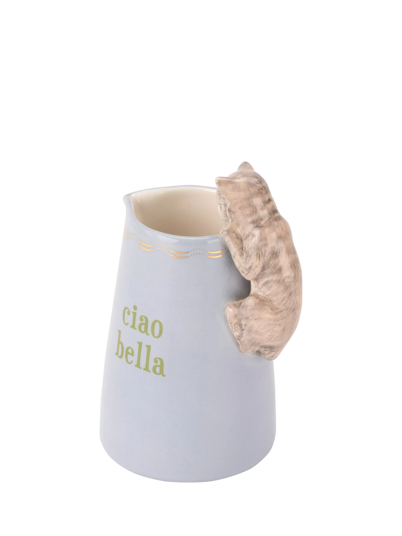Yvonne Ellen cat ceramic jug blue 340ml - British product