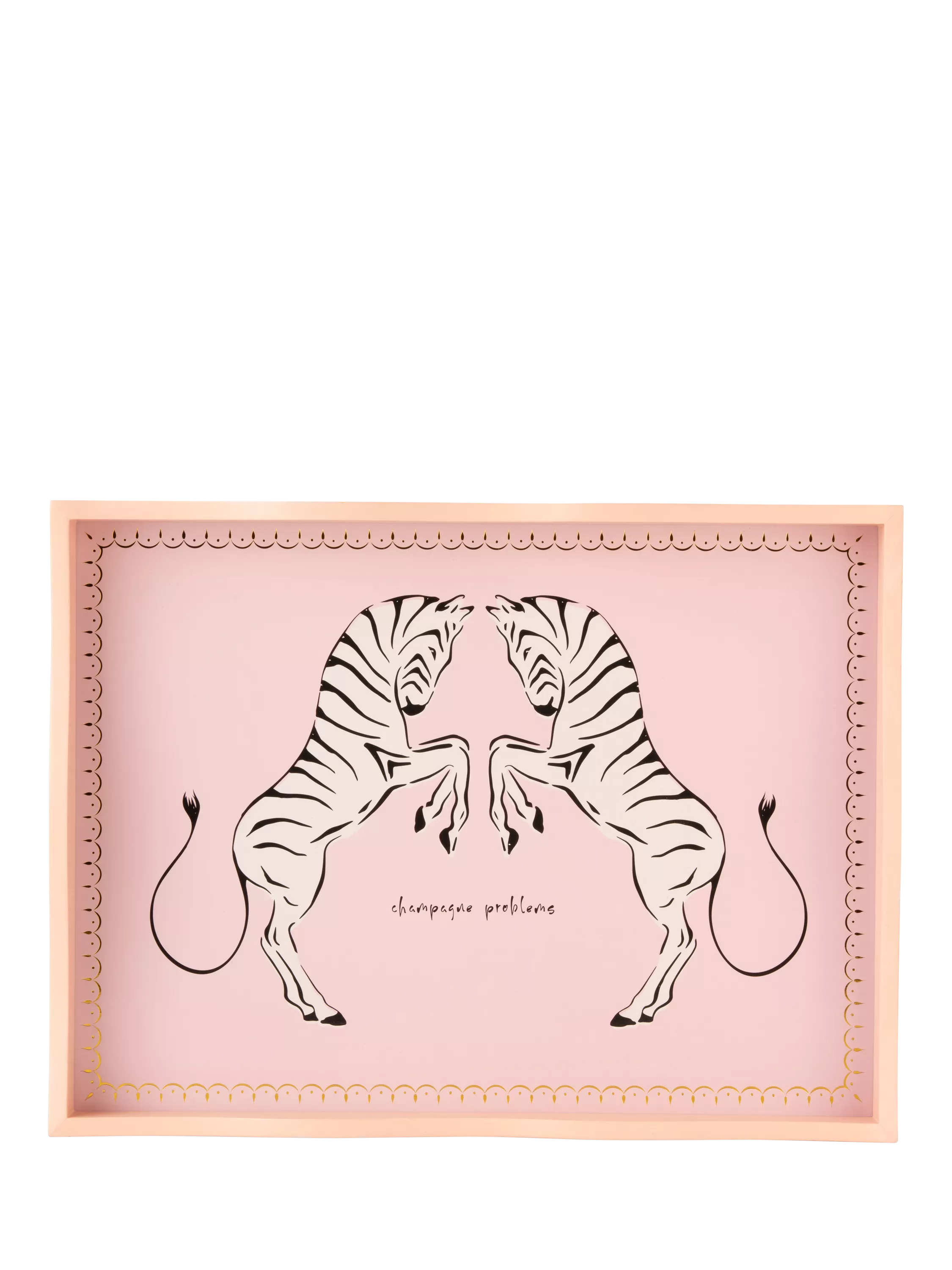 Yvonne Ellen pink zebra tray 30x40cm, UK version