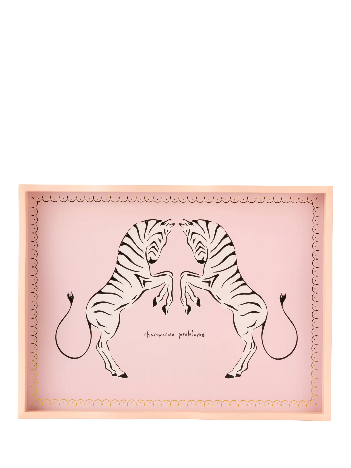 Yvonne Ellen pink zebra tray 30x40cm, UK version
