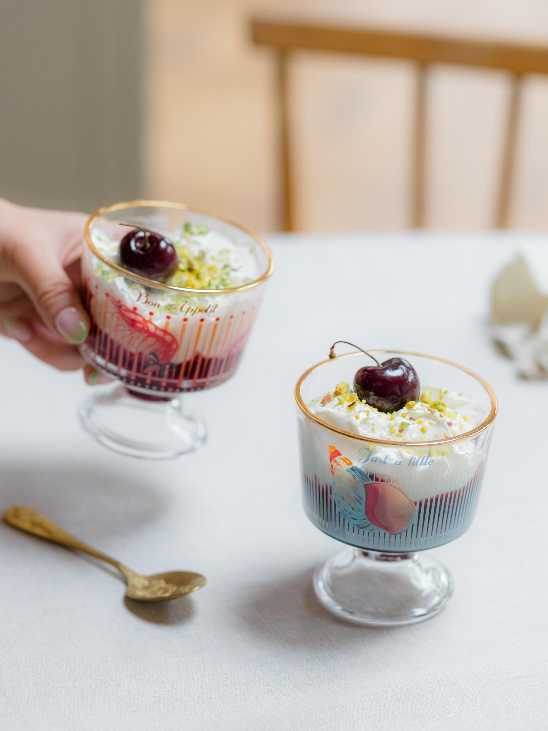 Yvonne Ellen glass dessert bowls lobster shell design set of 2 - British product