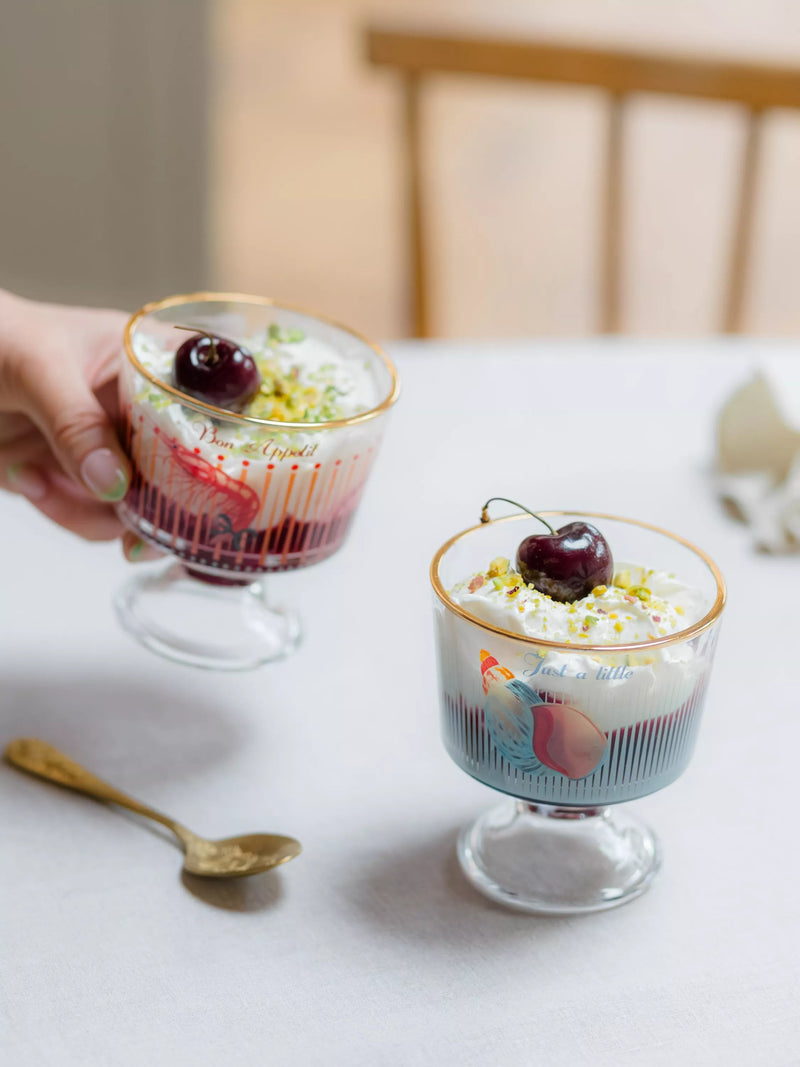 Yvonne Ellen glass dessert bowls lobster shell design set of 2 - British product