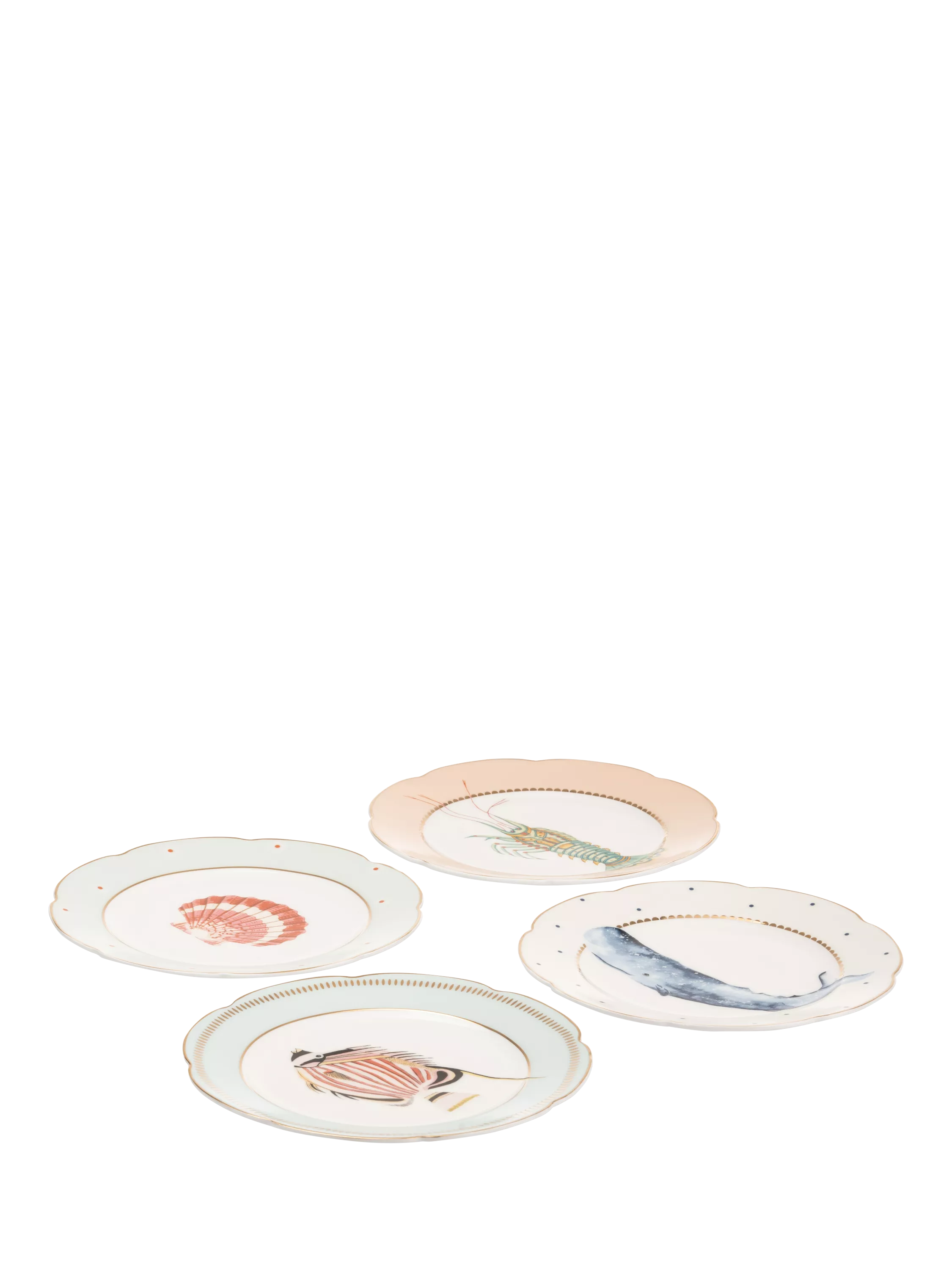 Yvonne Ellen plates under the sea set of 4 (British brand)