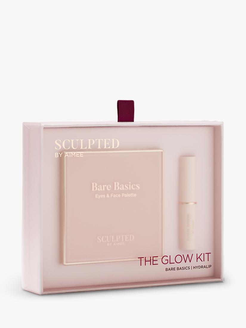 Sculpted By Aimee Glow Kit makeup gift set with palette and lipstick (British brand)