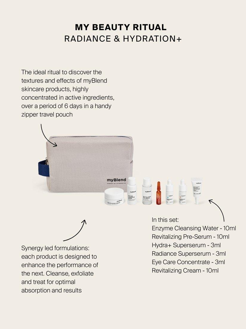 myBlend myBEAUTYritual hydration radiance gift set, UK version