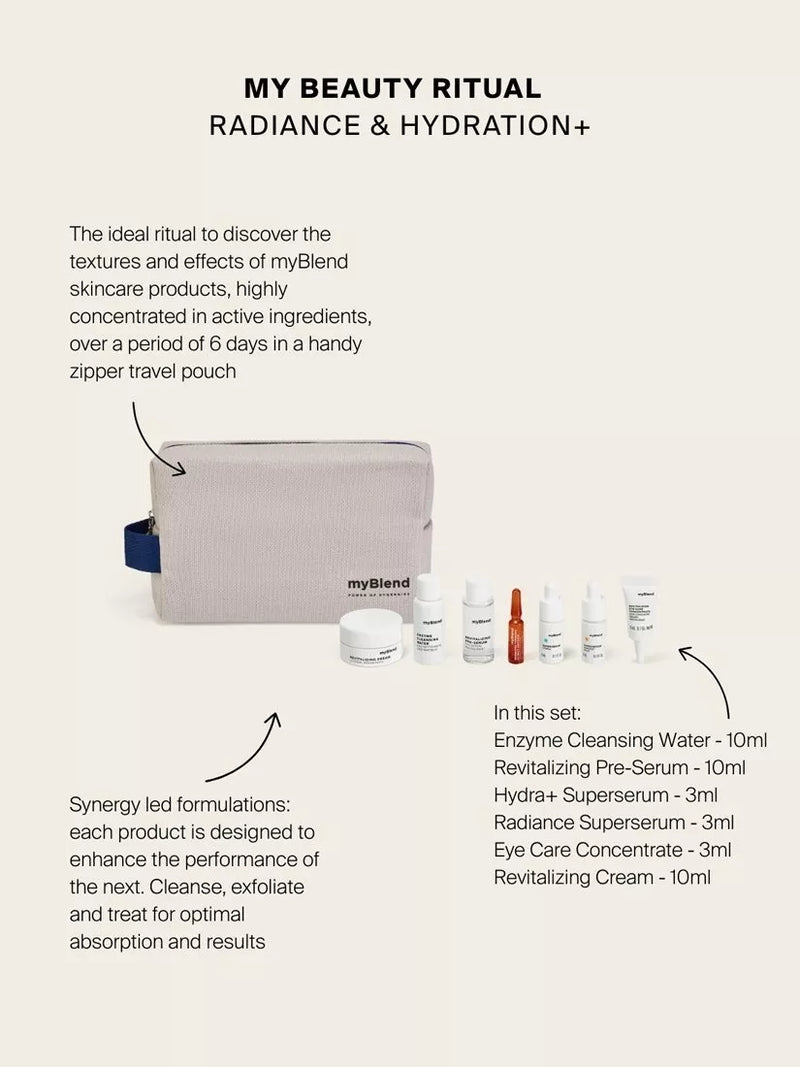 myBlend myBEAUTYritual hydration radiance gift set, UK version