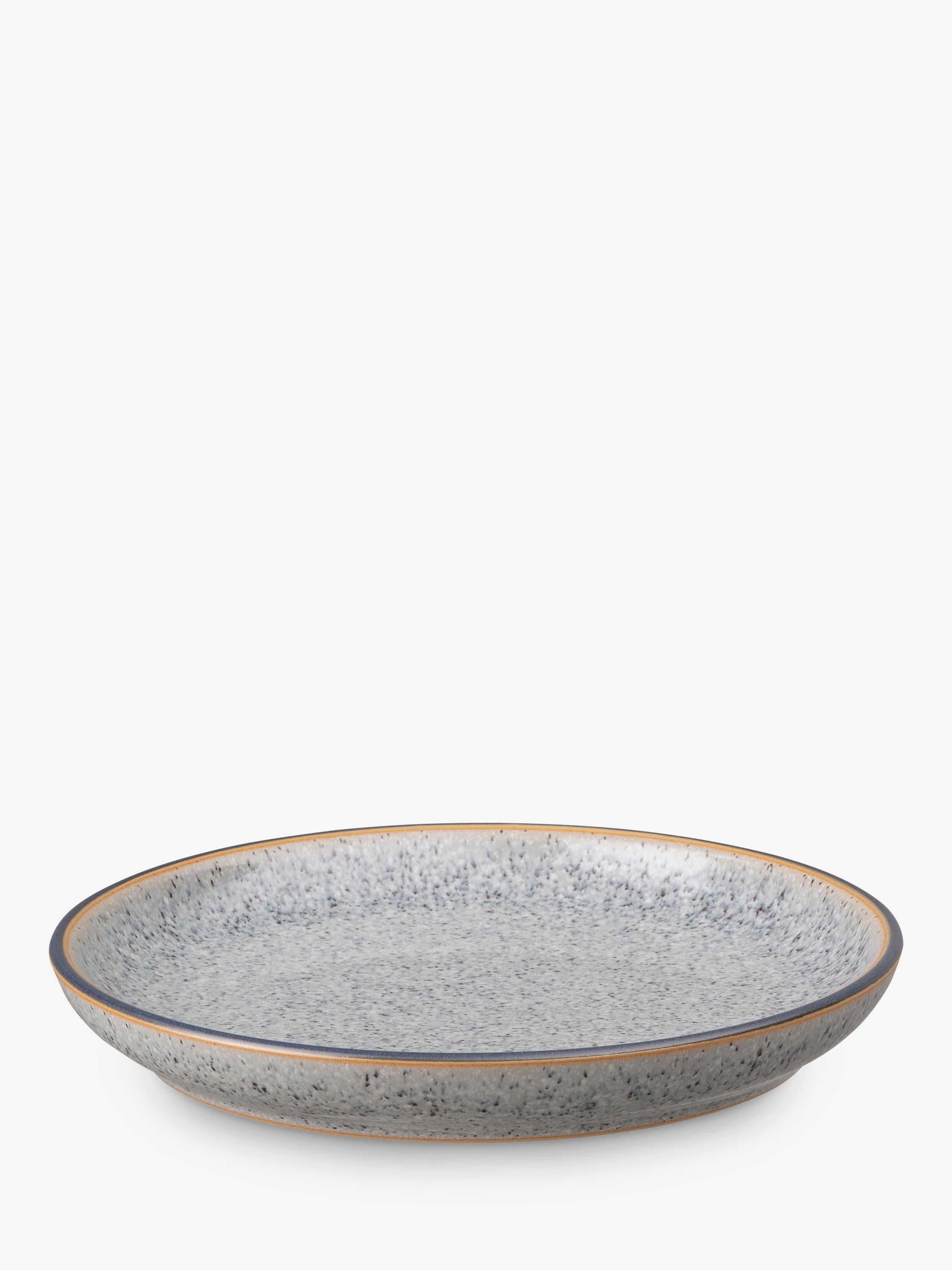 Denby Studio Grey stoneware coupe plate 17cm (British brand)