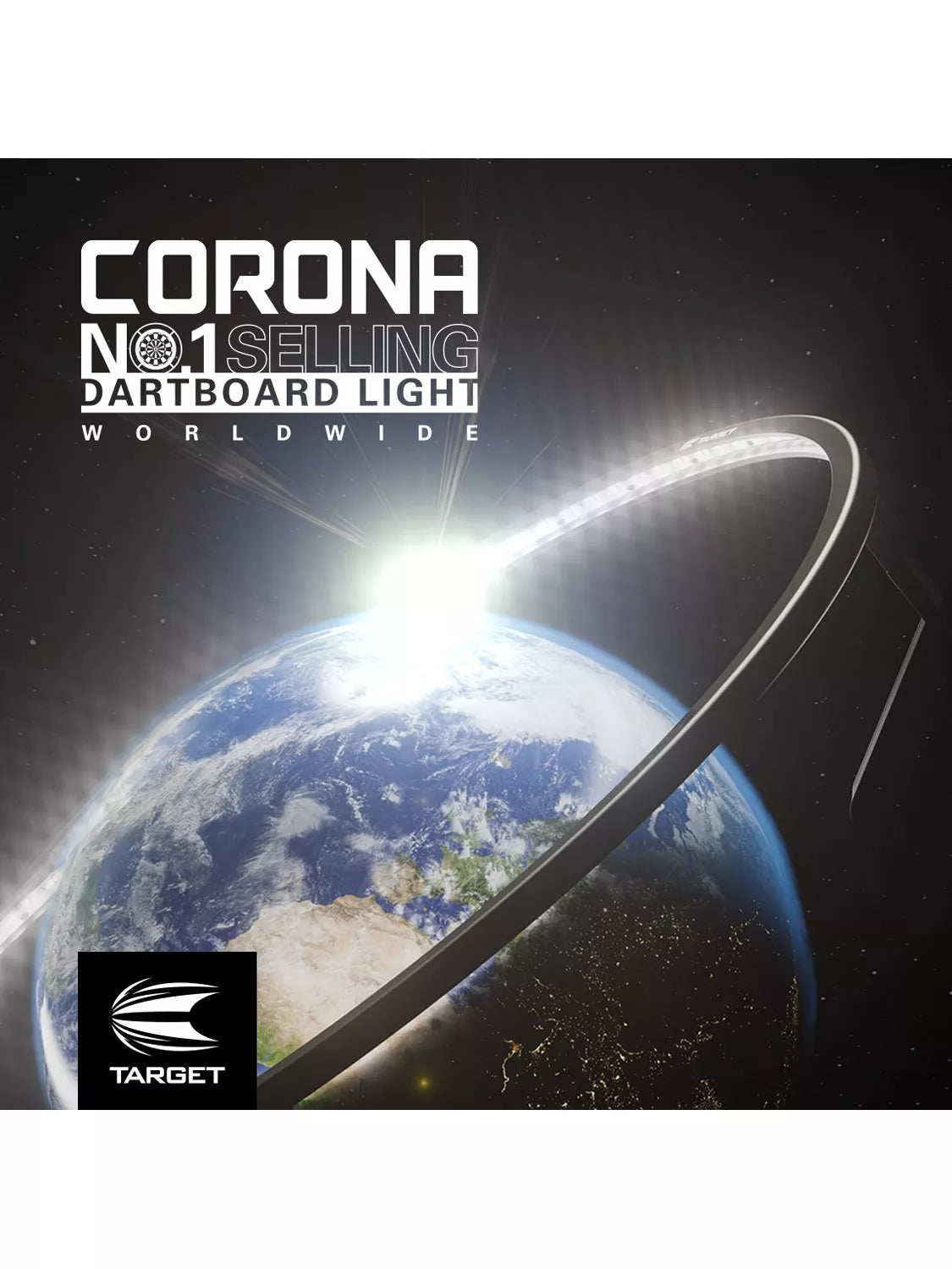 Target Darts Corona magnetic dartboard lighting system, imported from the UK