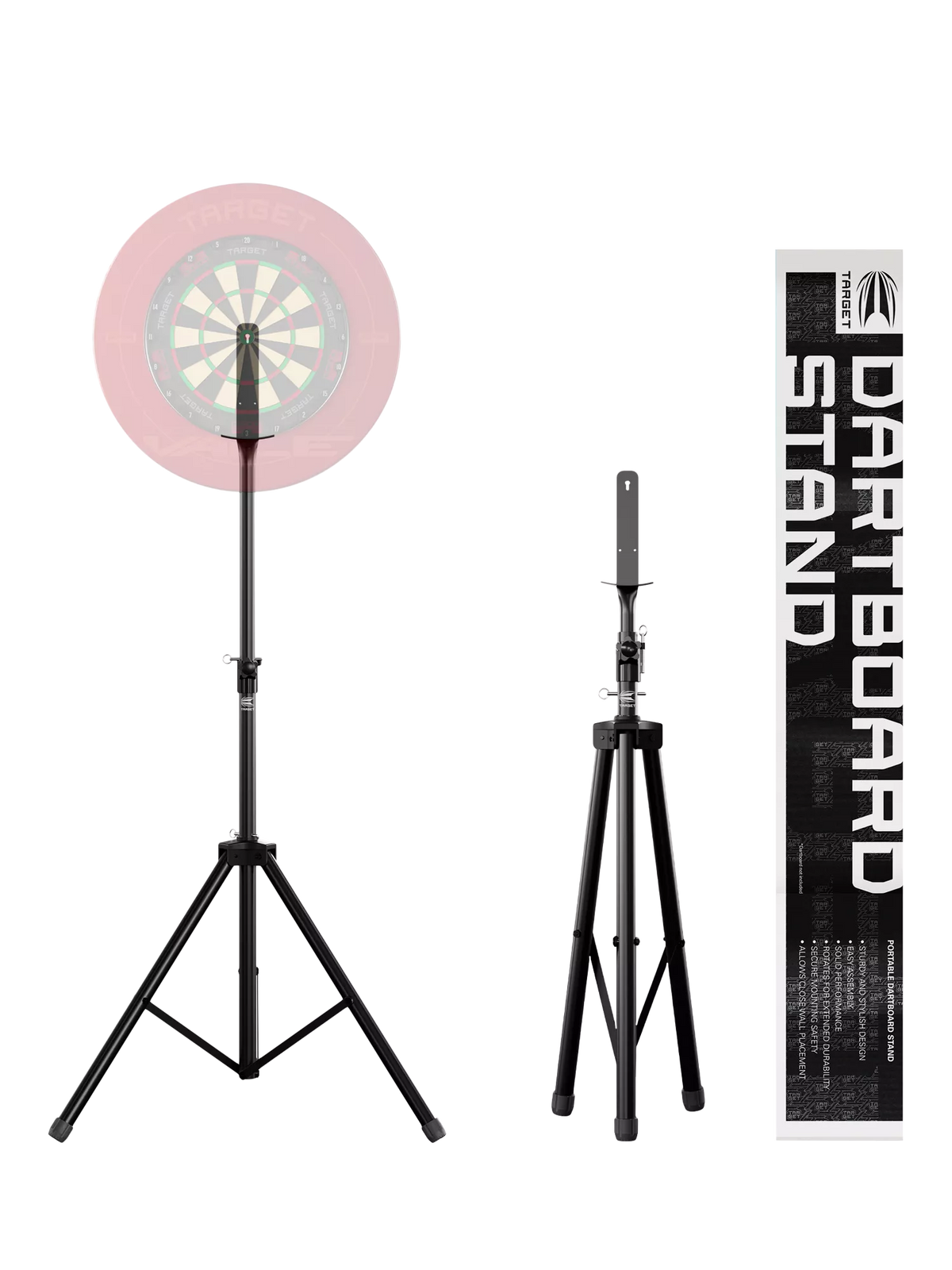 Target Darts portable dartboard stand black, imported from the UK