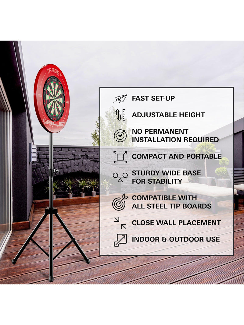 Target Darts portable dartboard stand black, imported from the UK