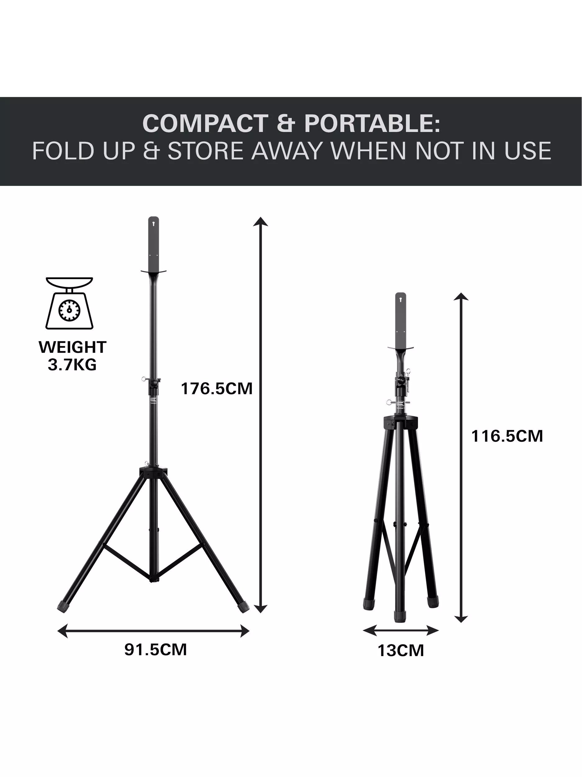 Target Darts portable dartboard stand black, imported from the UK