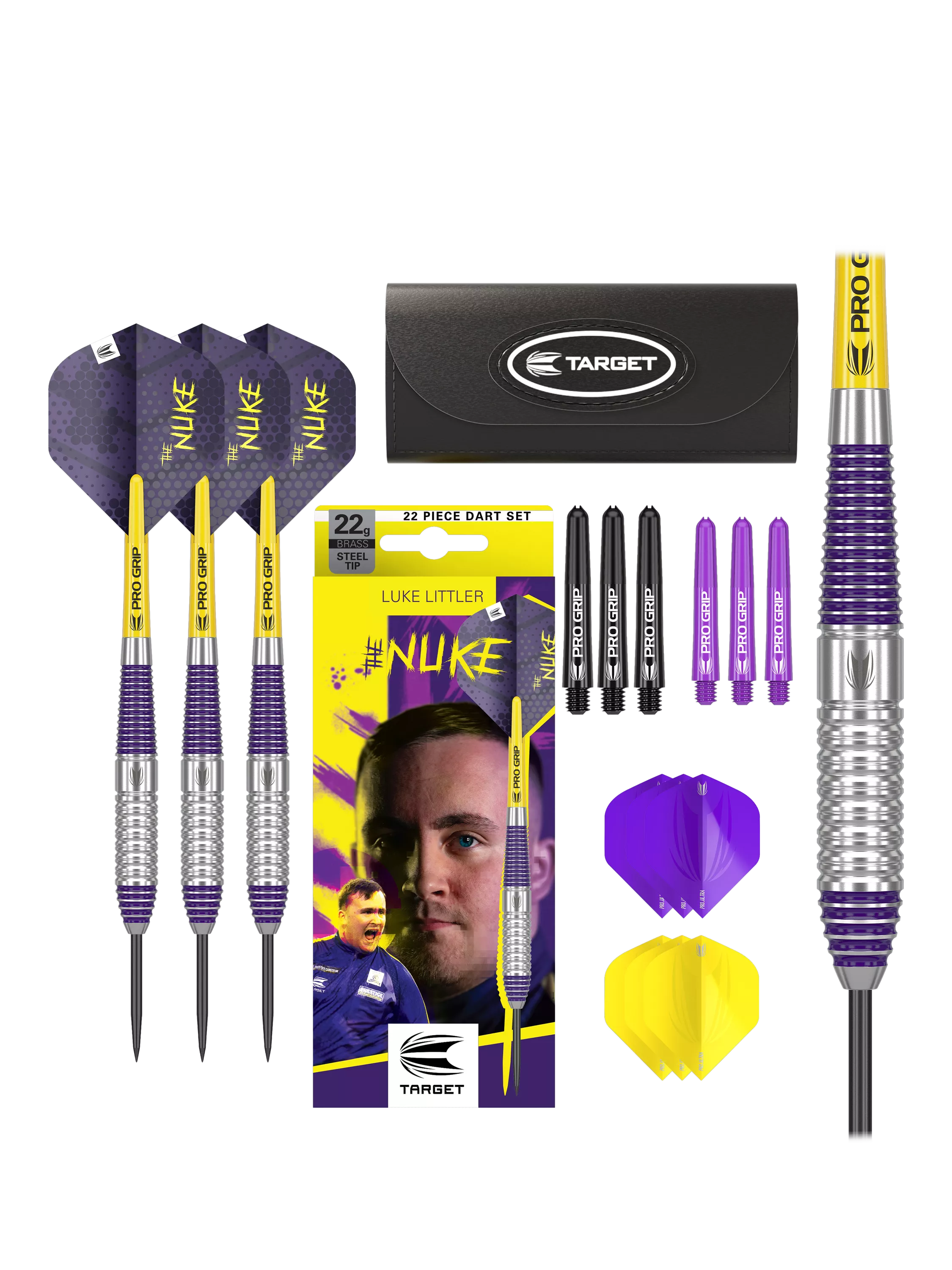 Target Darts Luke Littler steel tip darts set 22g (British brand)