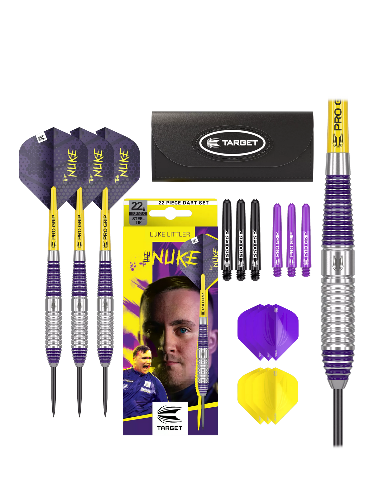 Target Darts Luke Littler steel tip darts set 22g (British brand)
