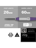 Target Darts Luke Littler steel tip darts set 22g (British brand)