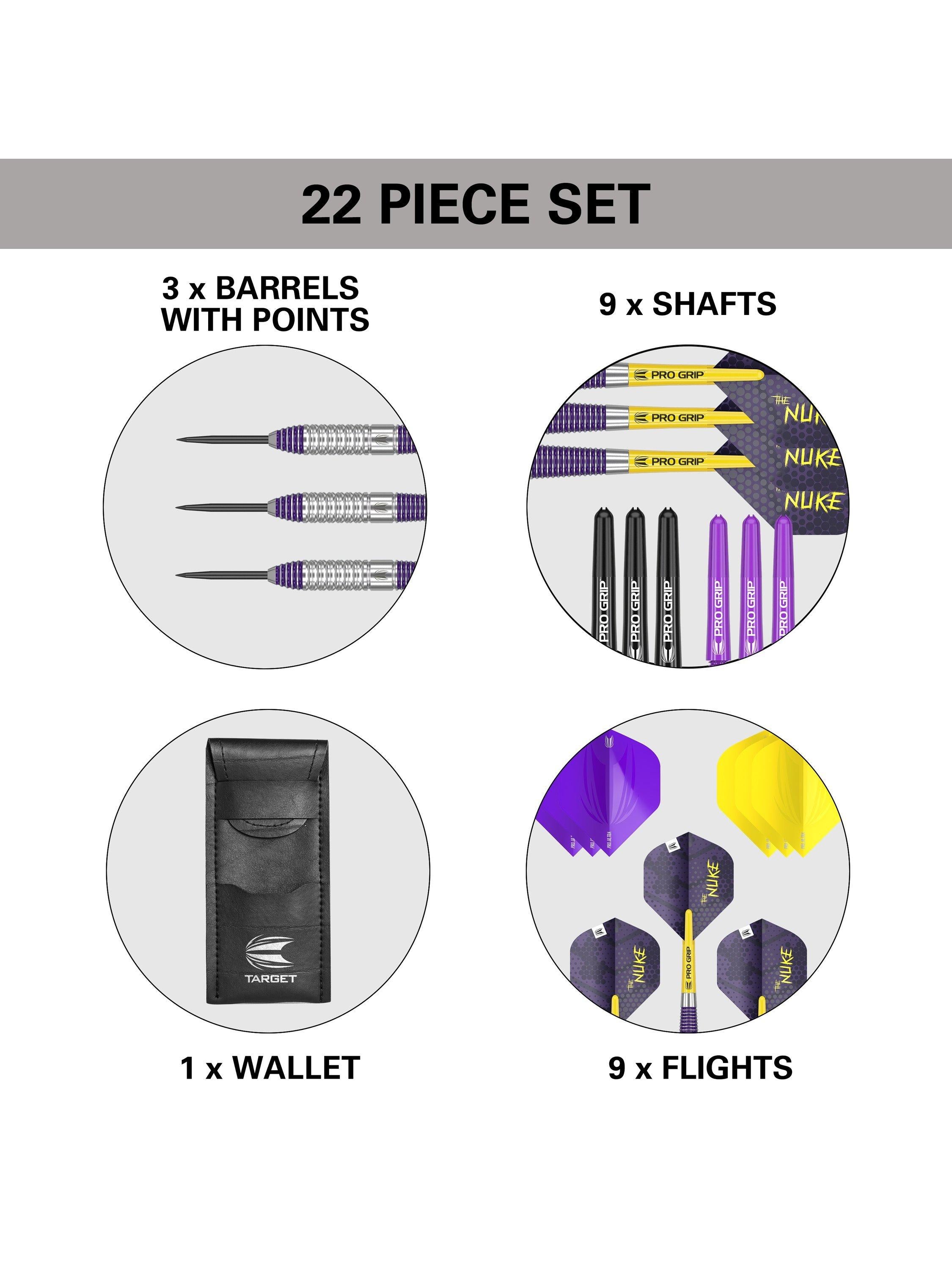 Target Darts Luke Littler steel tip darts set 22g (British brand)