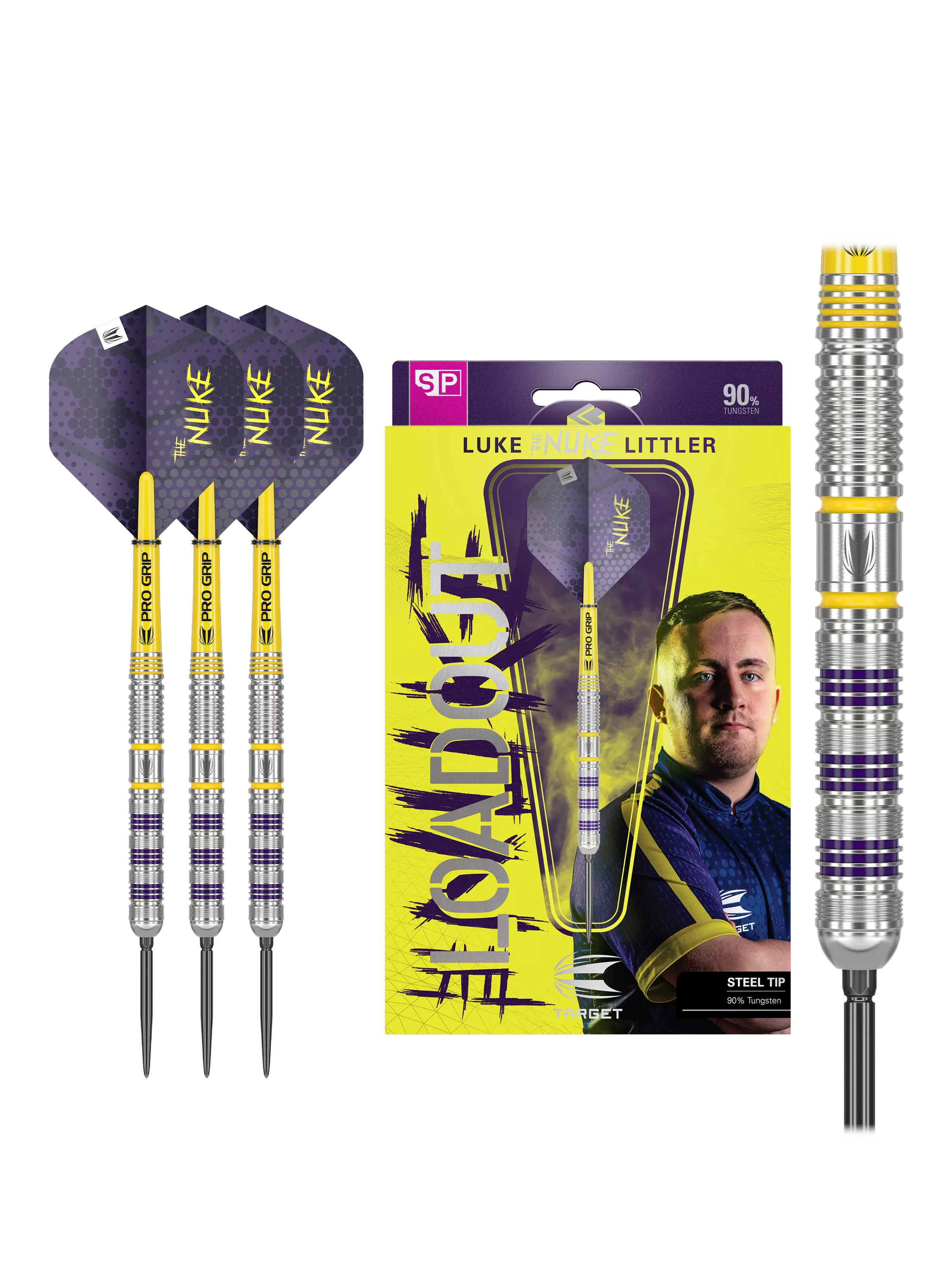 Target Darts Luke Littler Loadout steel tip darts 23g, UK version