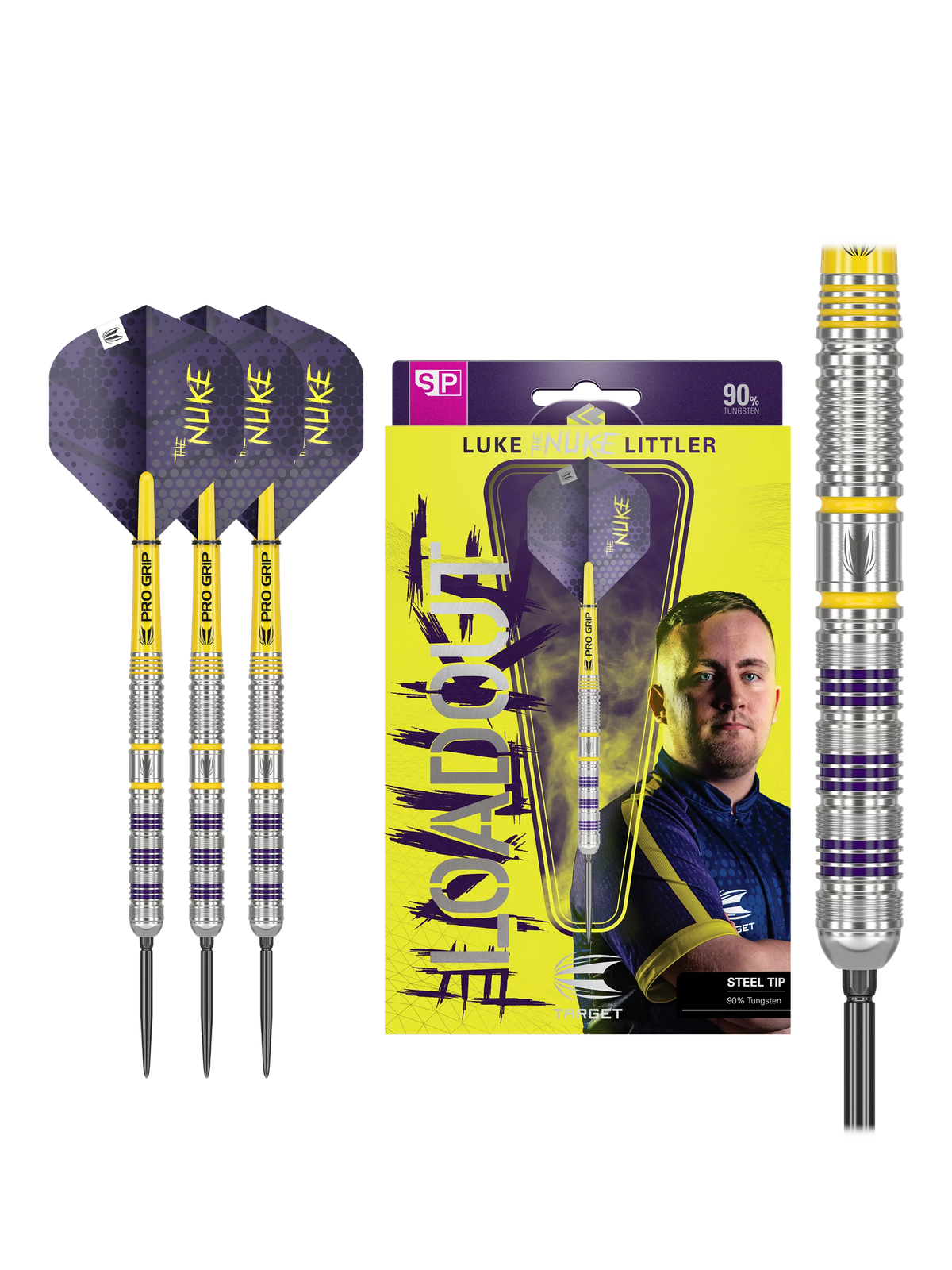 Target Darts Luke Littler Loadout steel tip darts 23g, UK version