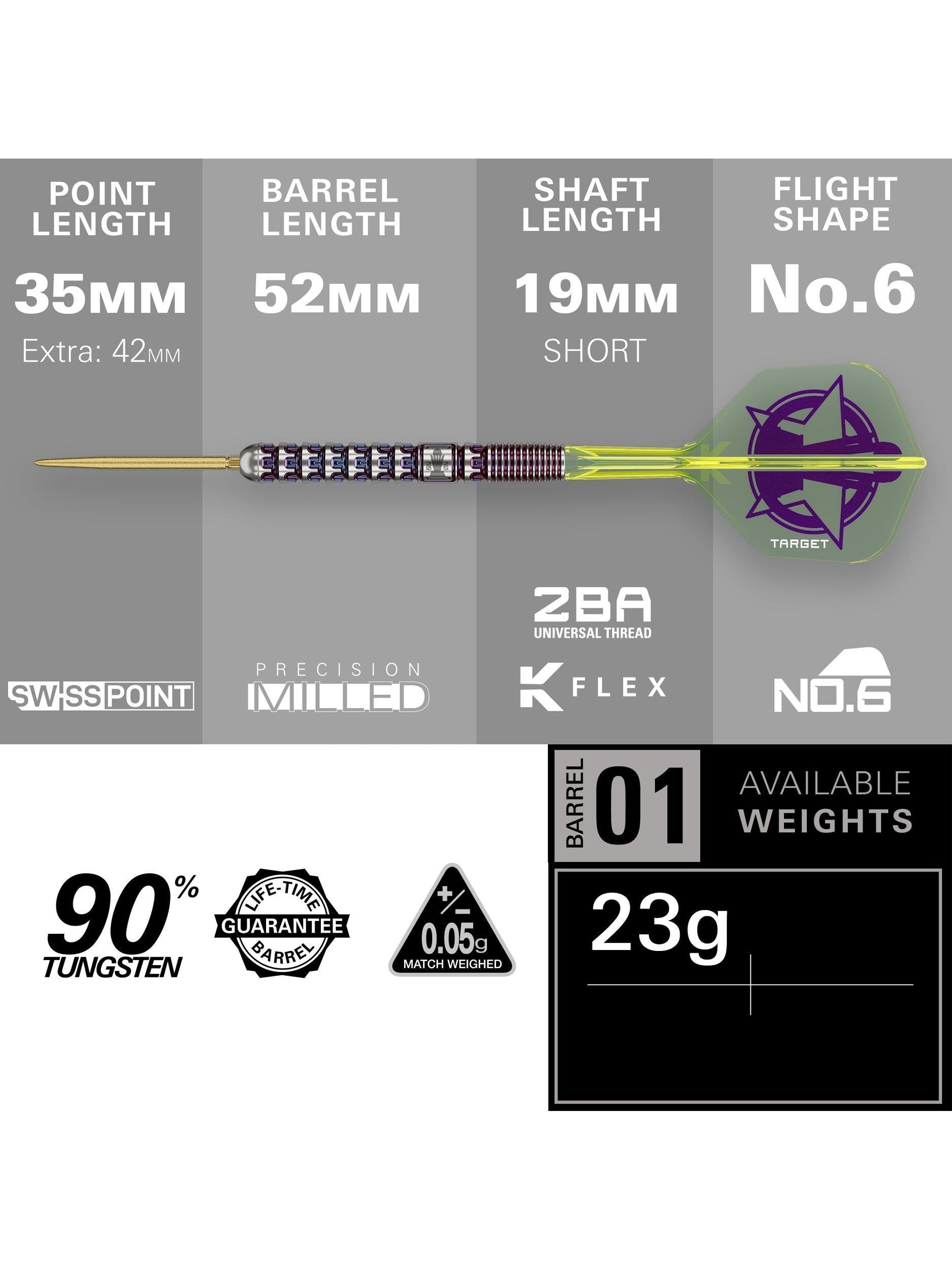 Target Darts Luke Littler World Champion darts 23g, imported from the UK