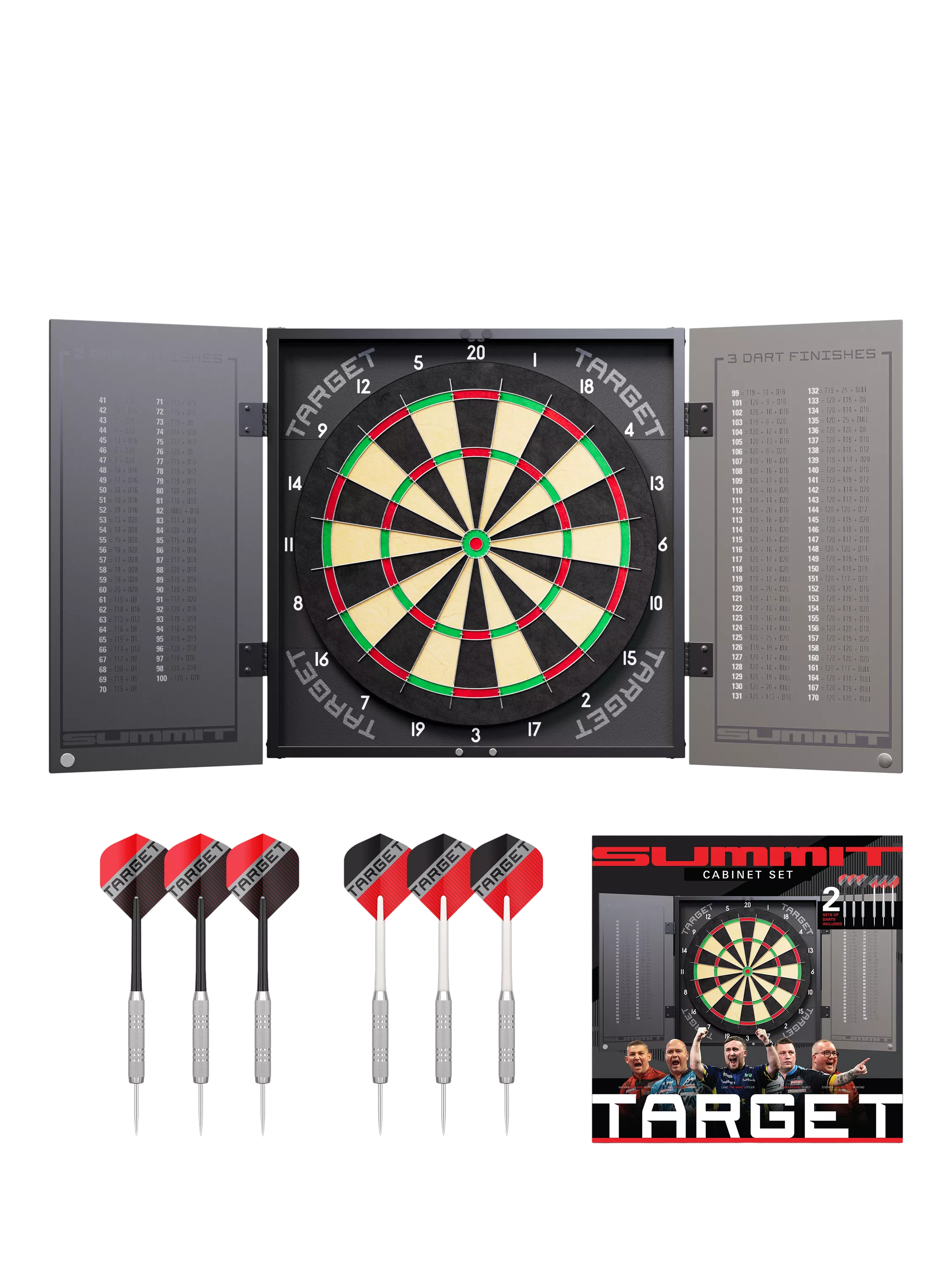 Target Darts dartboard cabinet set black, UK version