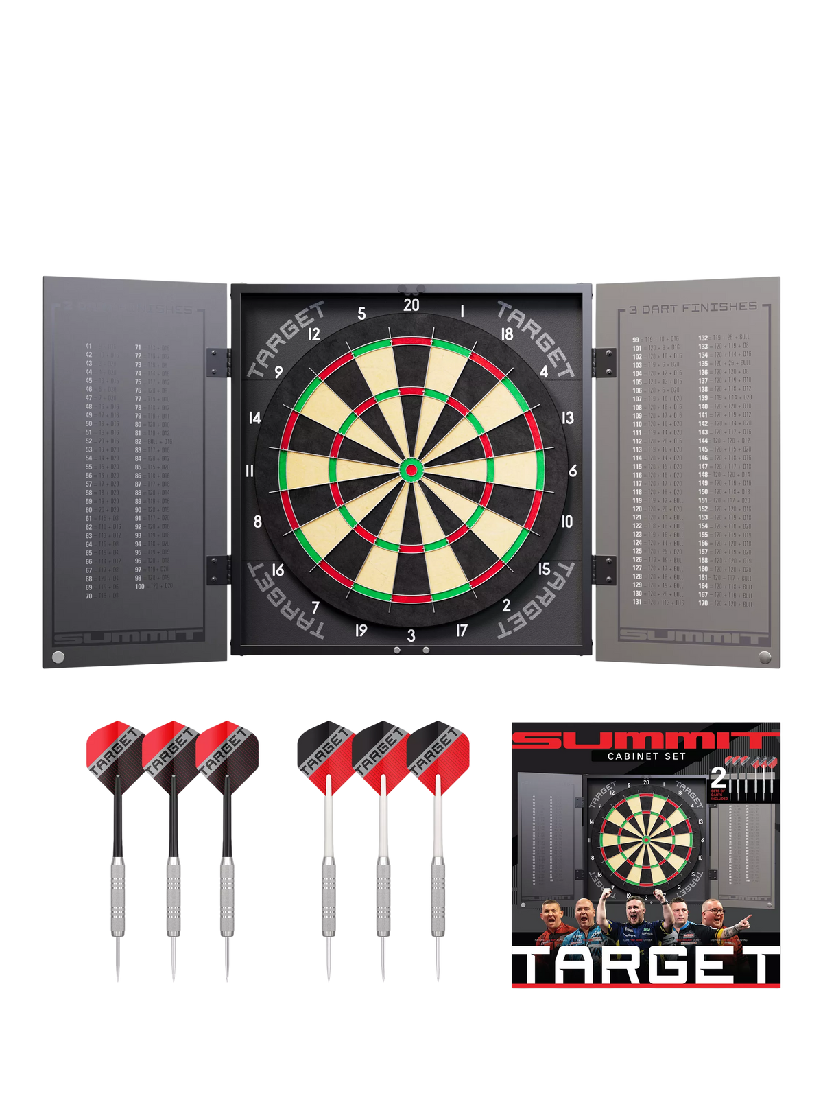 Target Darts dartboard cabinet set black, UK version
