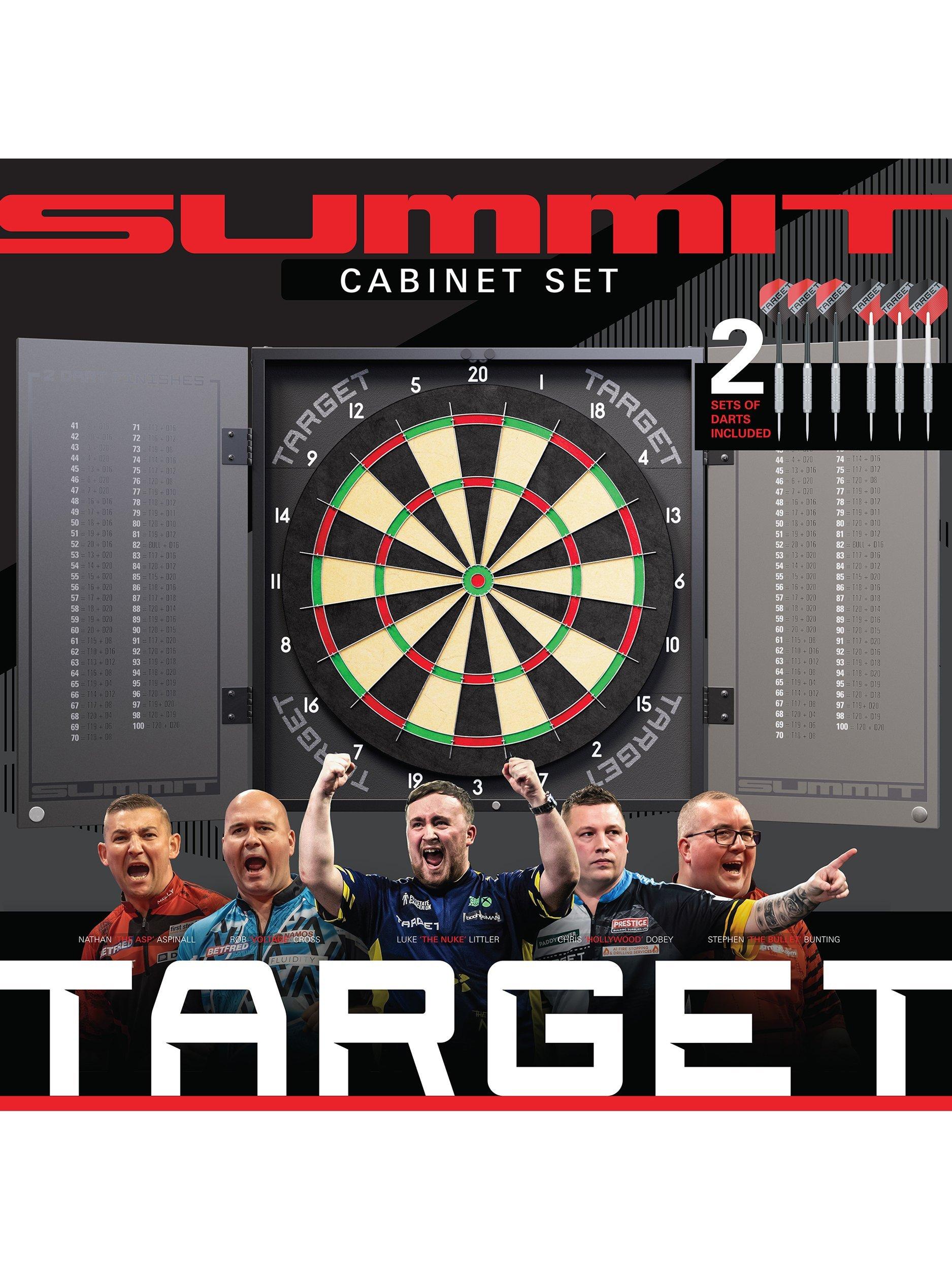 Target Darts dartboard cabinet set black, UK version