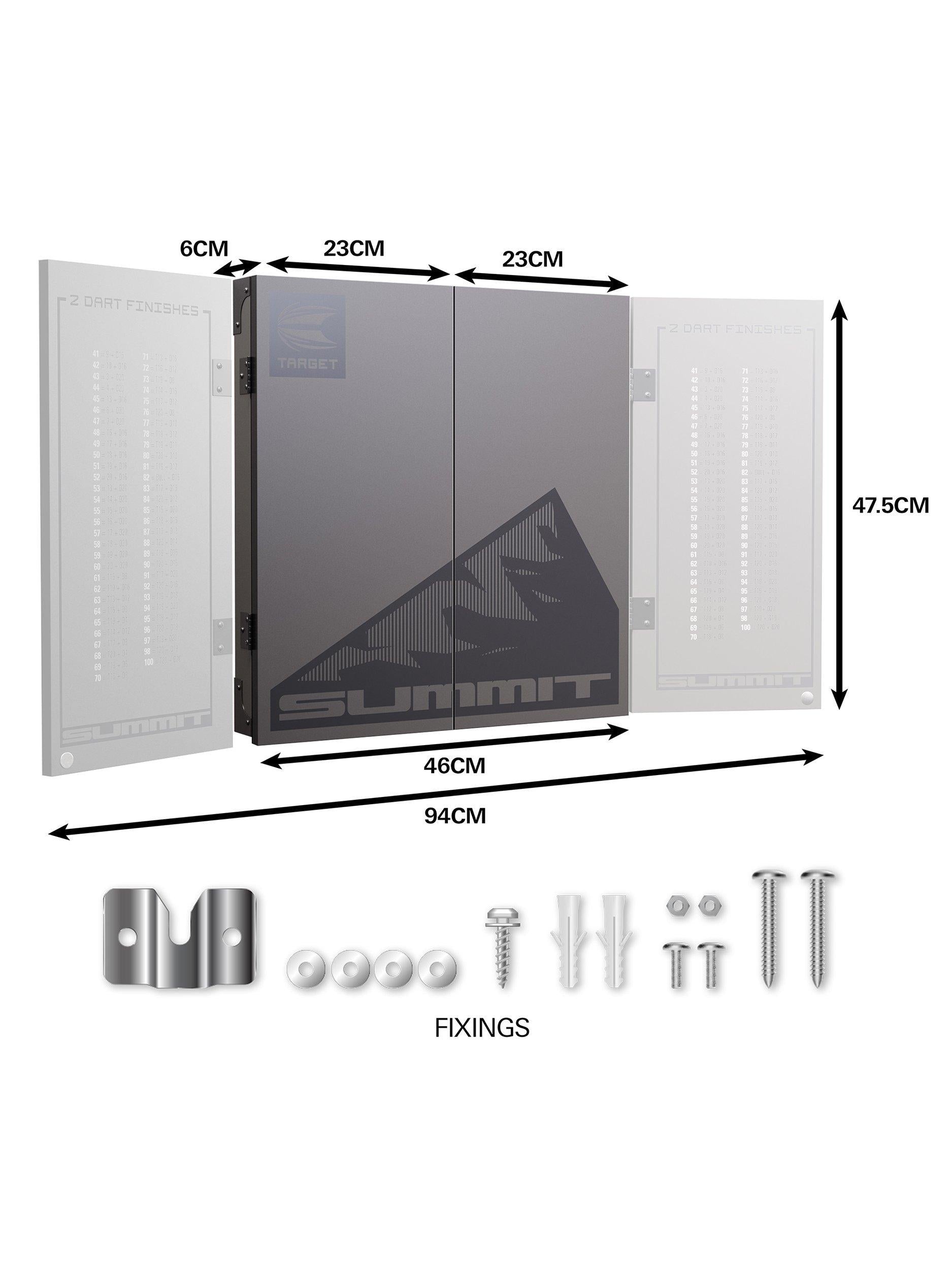 Target Darts dartboard cabinet set black, UK version