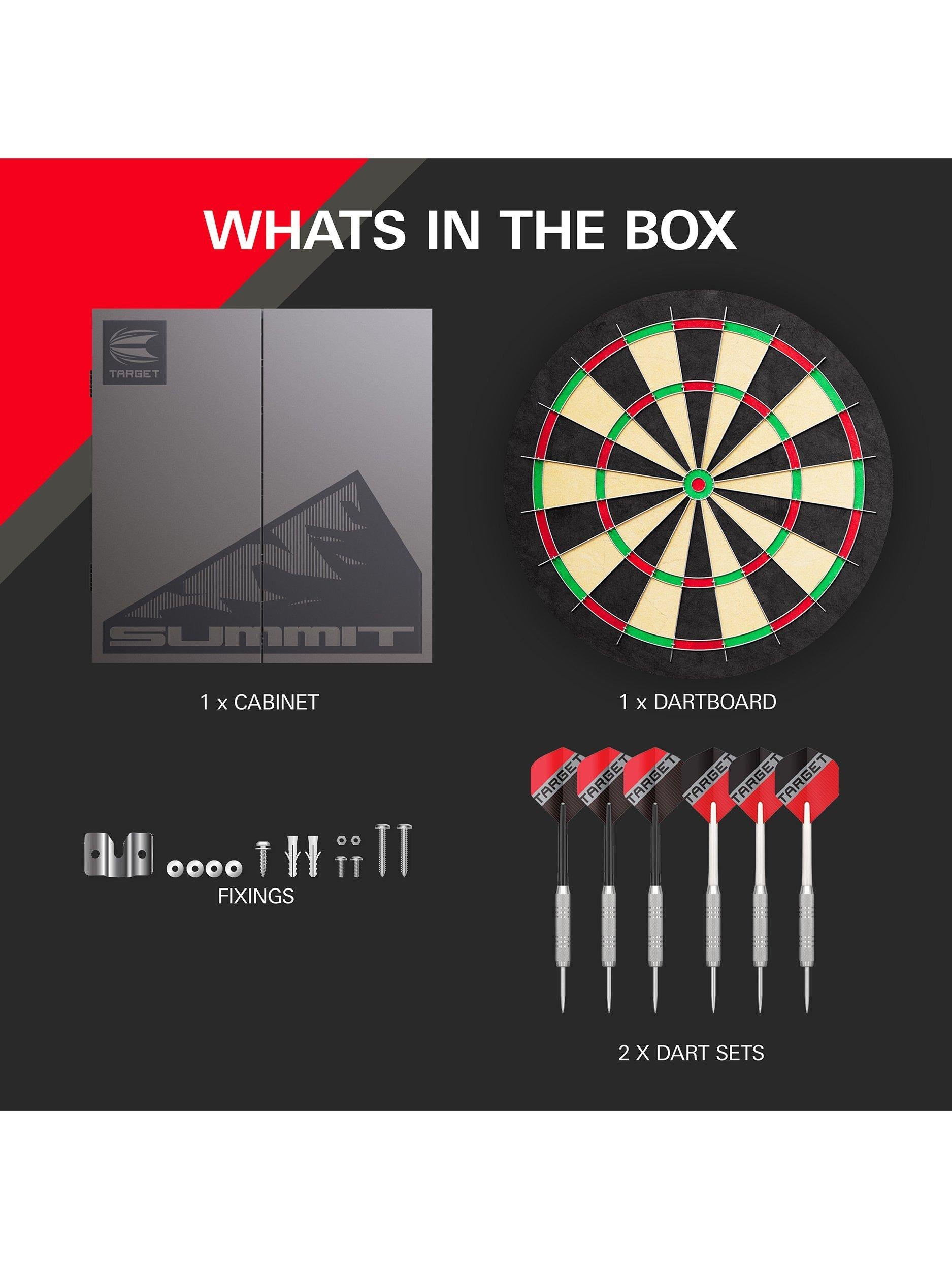 Target Darts dartboard cabinet set black, UK version