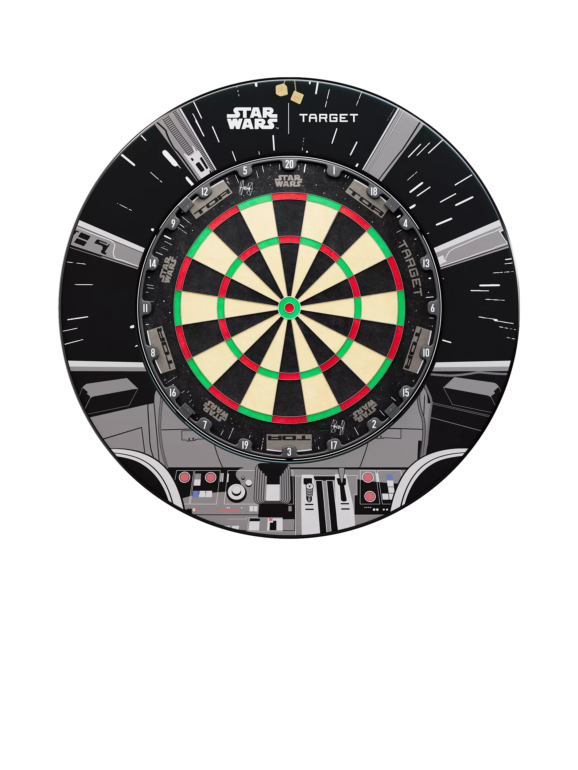 Target Darts Star Wars dartboard bundle with Millennium Falcon surround, UK version