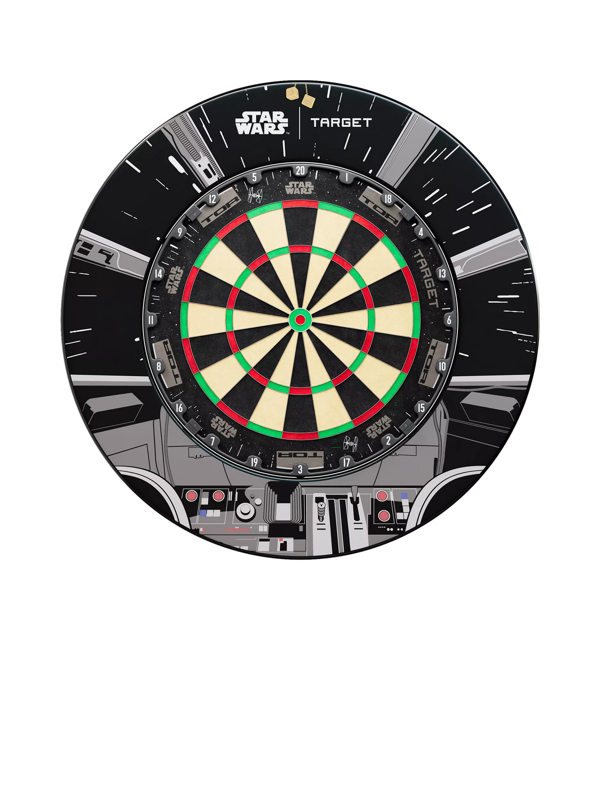 Target Darts Star Wars dartboard bundle with Millennium Falcon surround, UK version