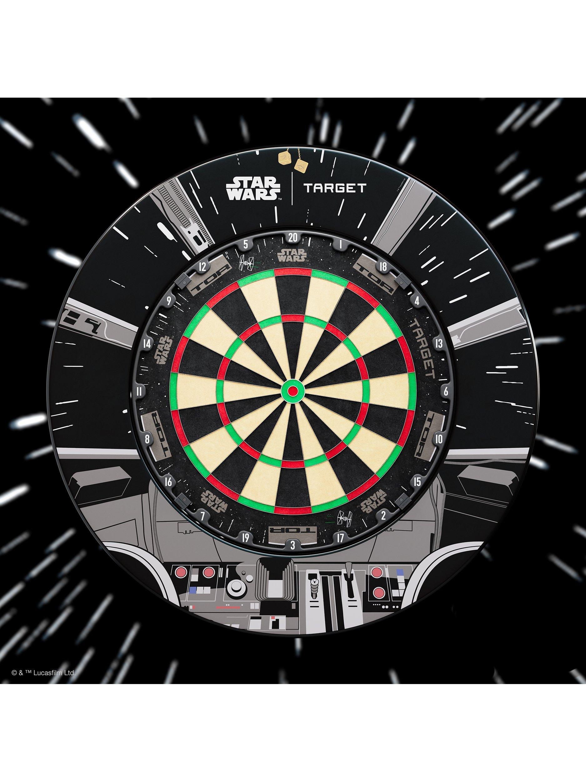 Target Darts Star Wars dartboard bundle with Millennium Falcon surround, UK version