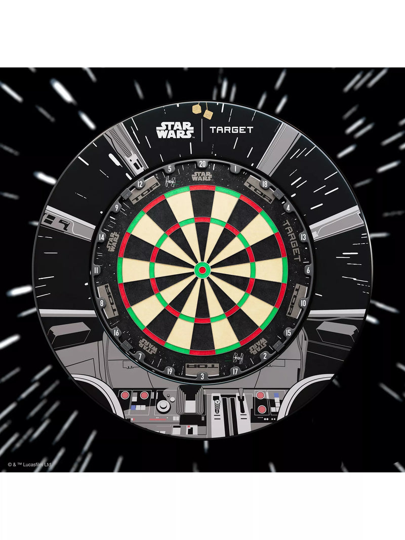 Target Darts Star Wars dartboard bundle with Millennium Falcon surround, UK version