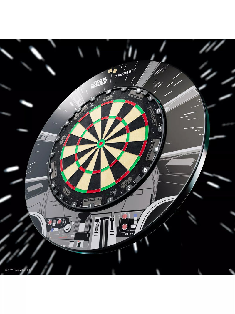 Target Darts Star Wars dartboard bundle with Millennium Falcon surround, UK version