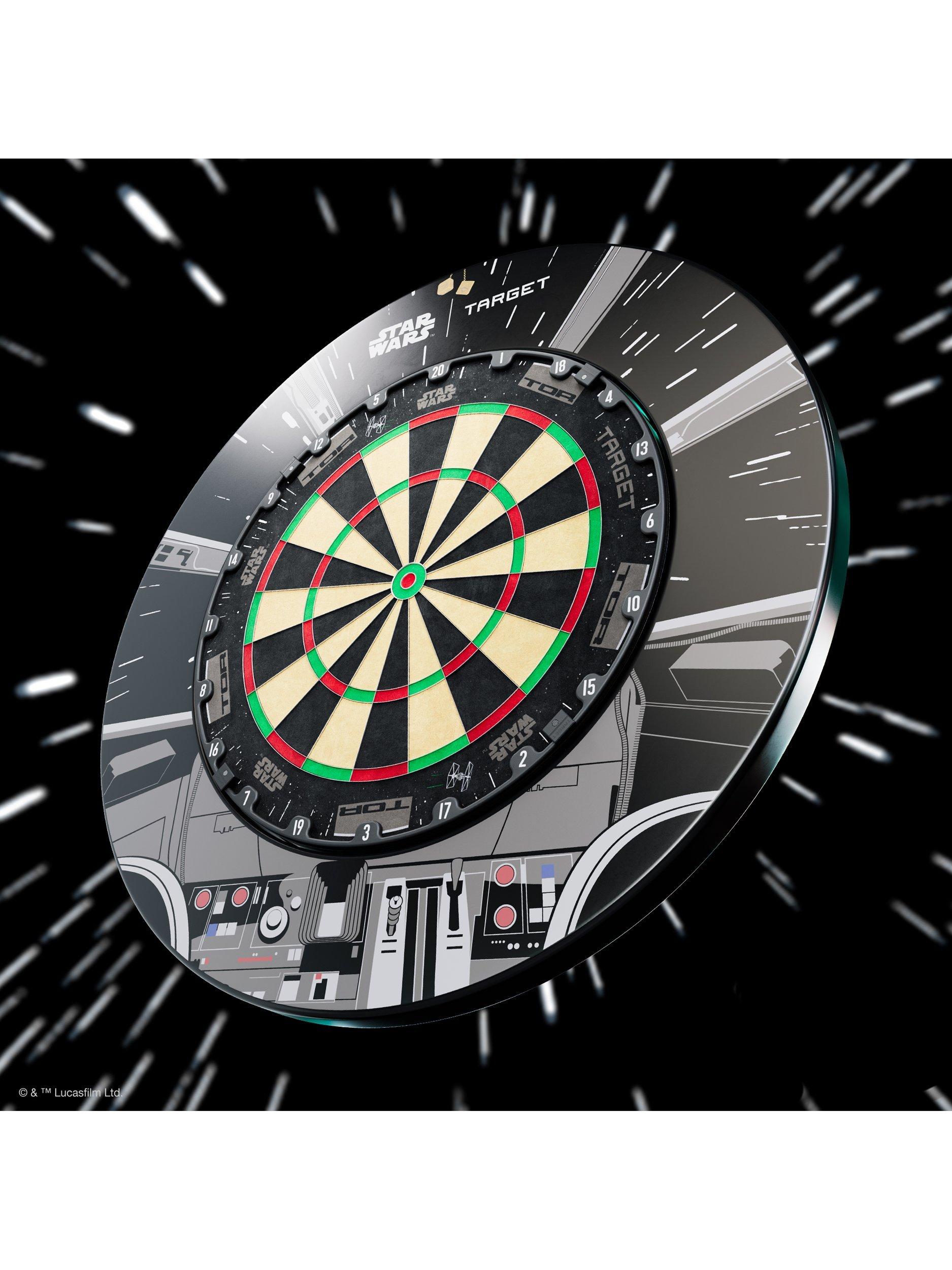 Target Darts Star Wars dartboard bundle with Millennium Falcon surround, UK version
