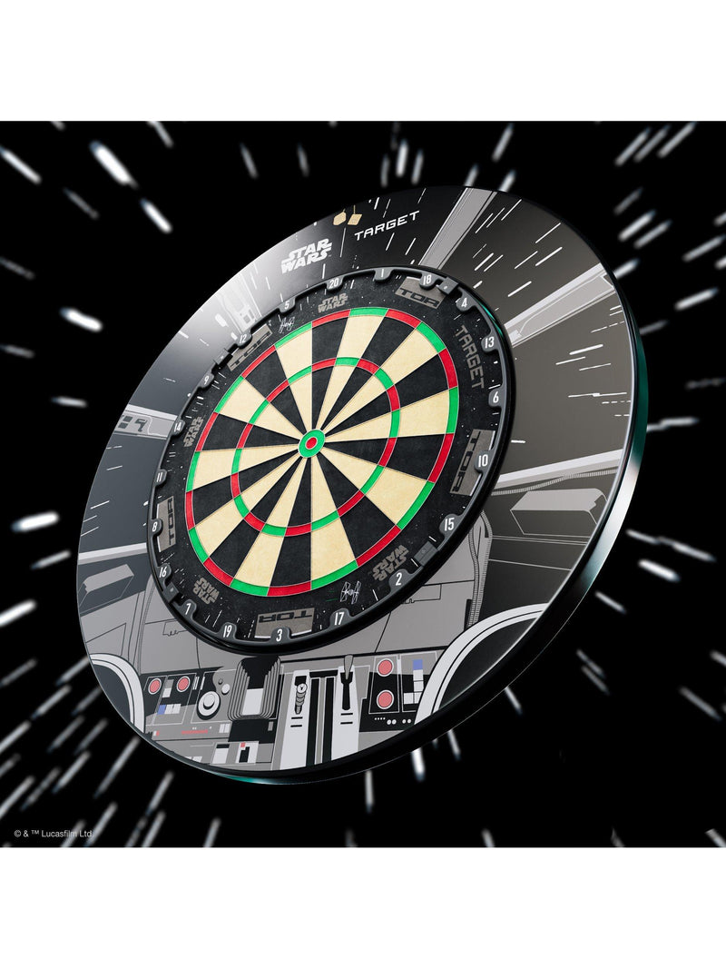 Target Darts Star Wars dartboard bundle with Millennium Falcon surround, UK version