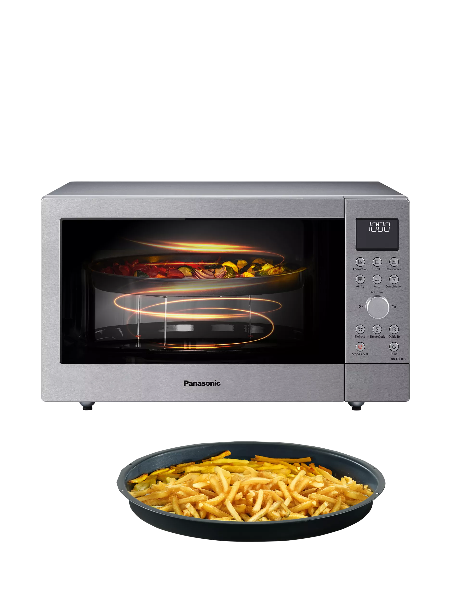 Panasonic 4-in-1 microwave stainless steel 27L, UK version