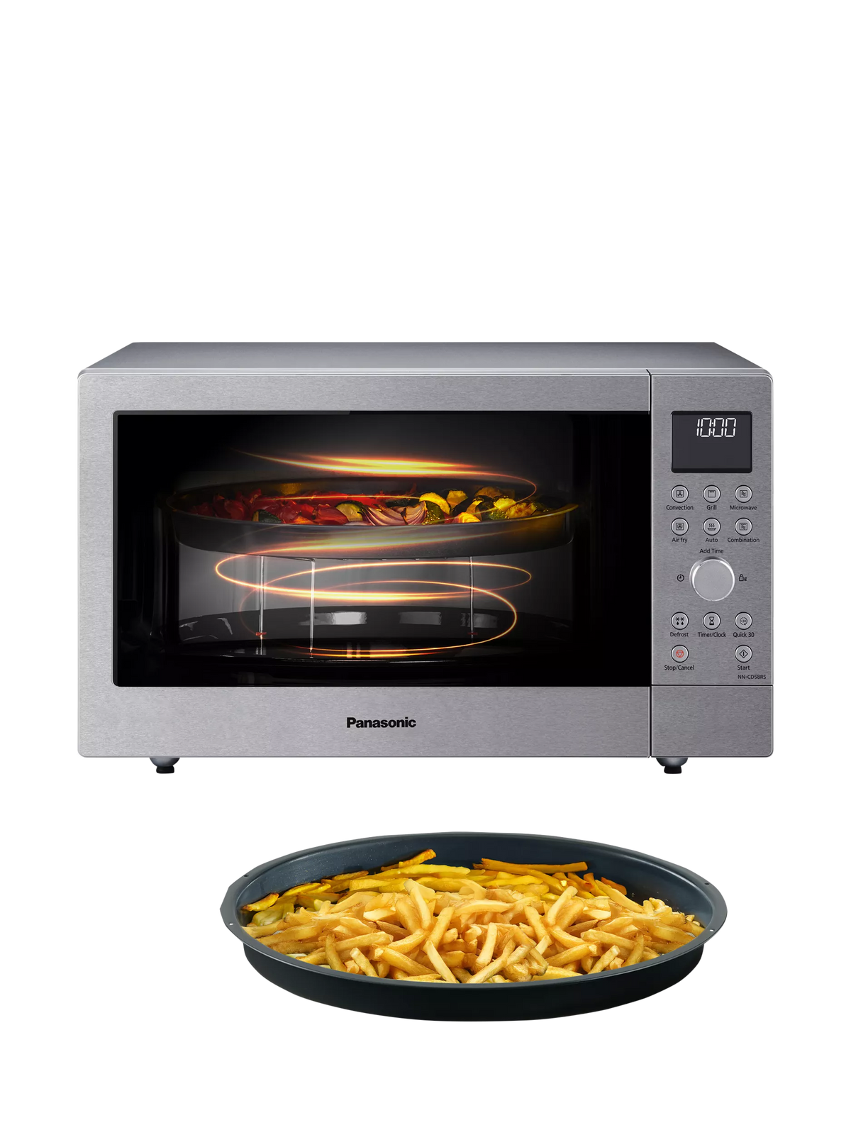 Panasonic 4-in-1 microwave stainless steel 27L, UK version