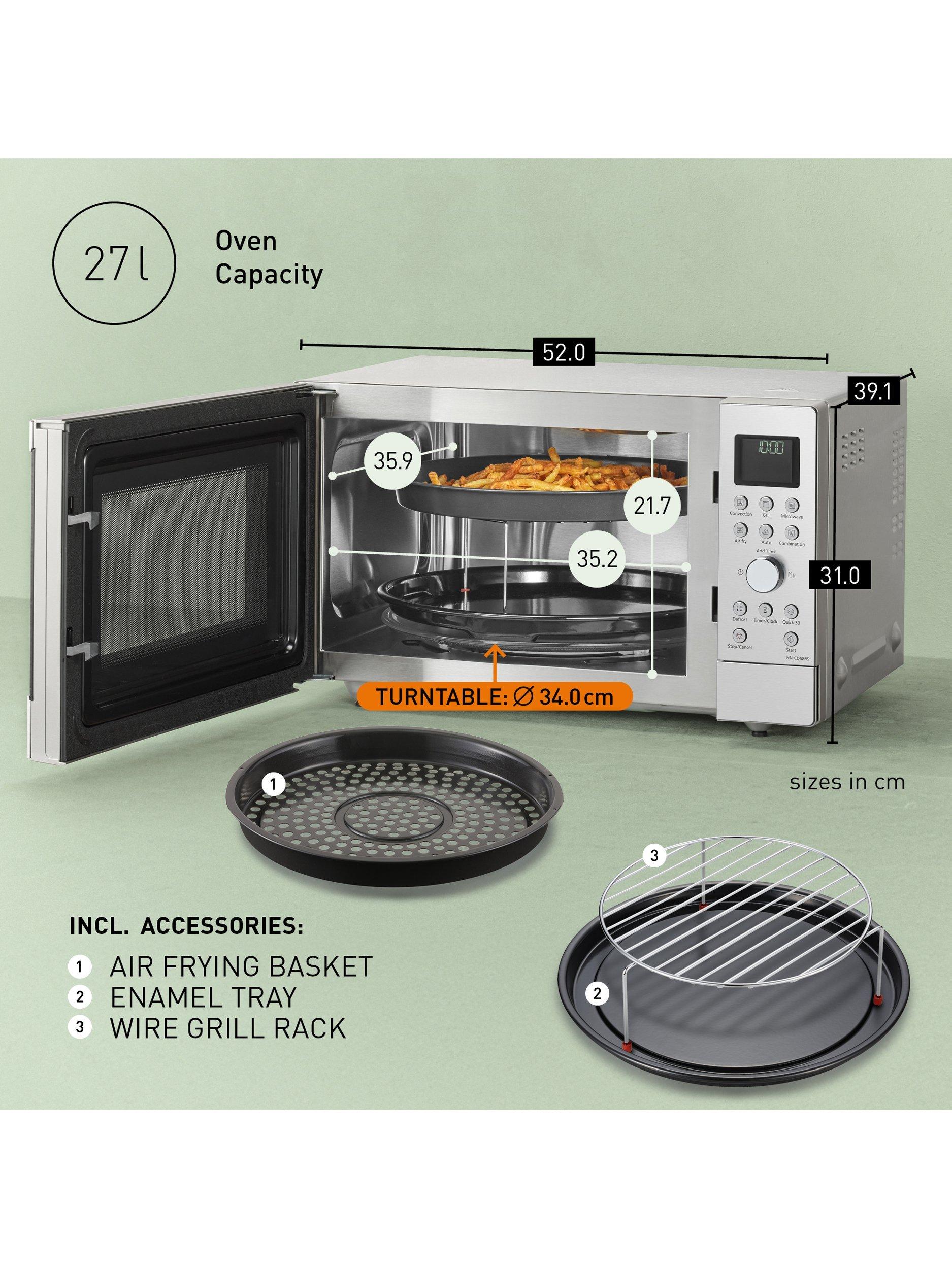 Panasonic 4-in-1 microwave stainless steel 27L, UK version
