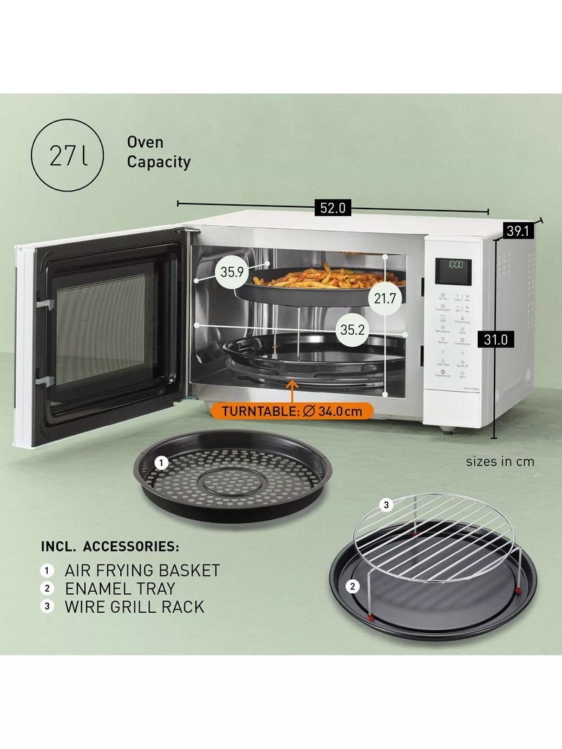 Panasonic 4-in-1 microwave with airfry, convection, grill 27L (British brand)