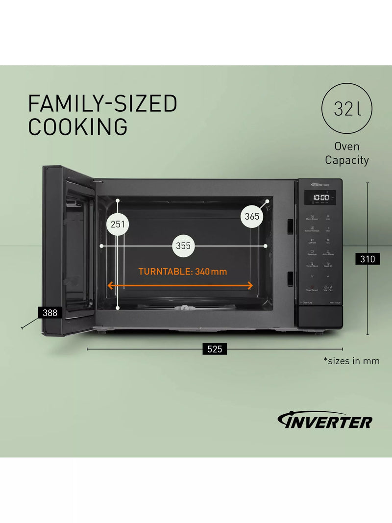 Panasonic Solo Microwave 32L Black (British brand)