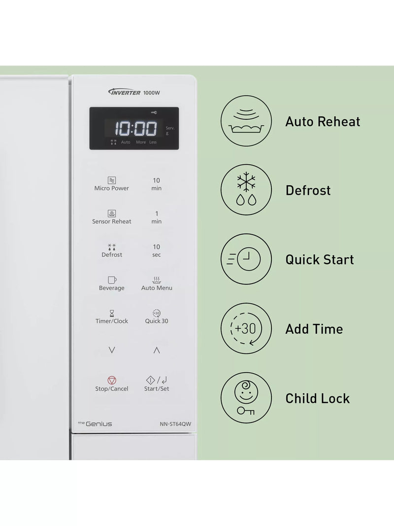 Panasonic white freestanding microwave 32L (British brand)