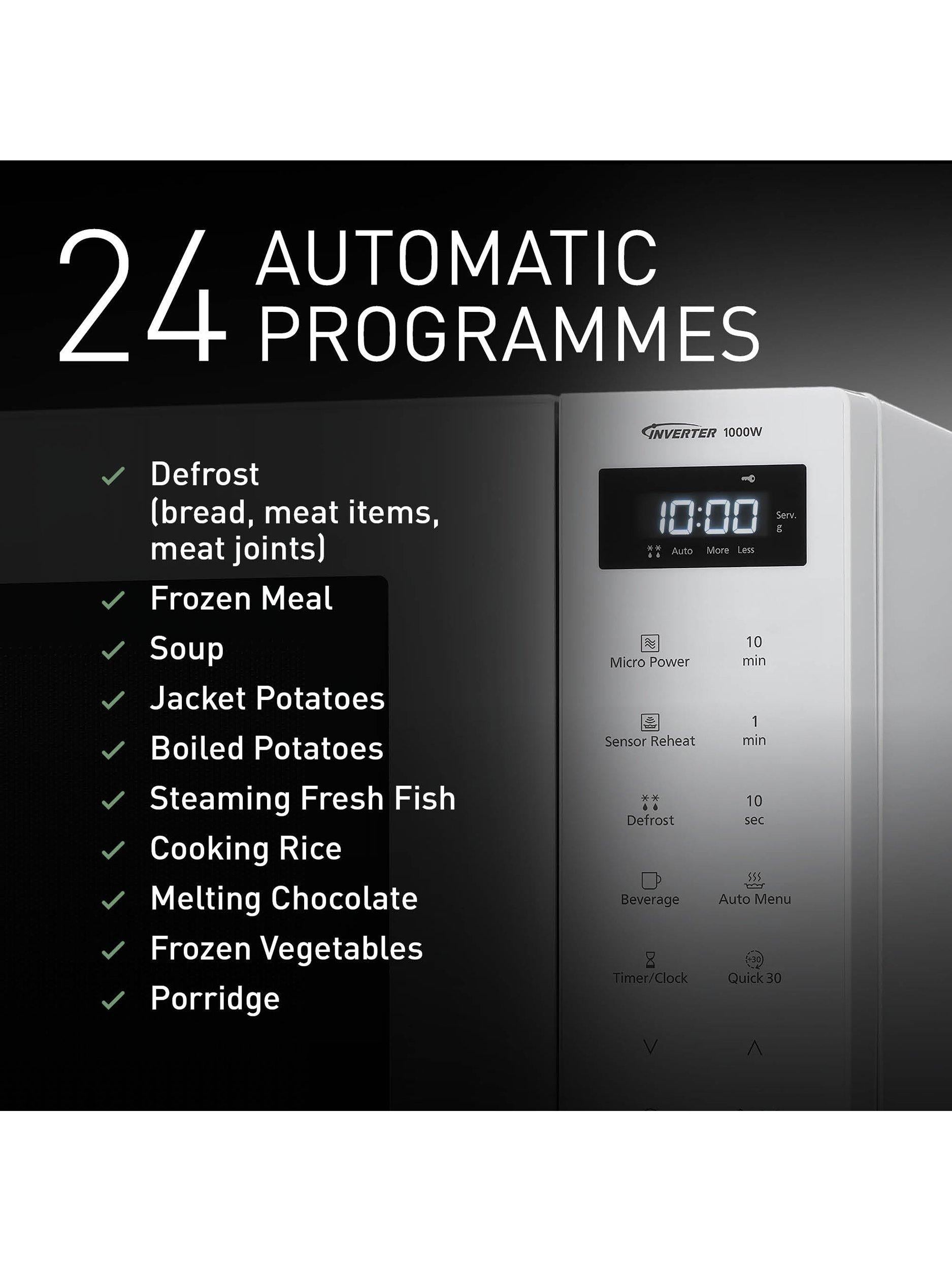 Panasonic white freestanding microwave 32L (British brand)