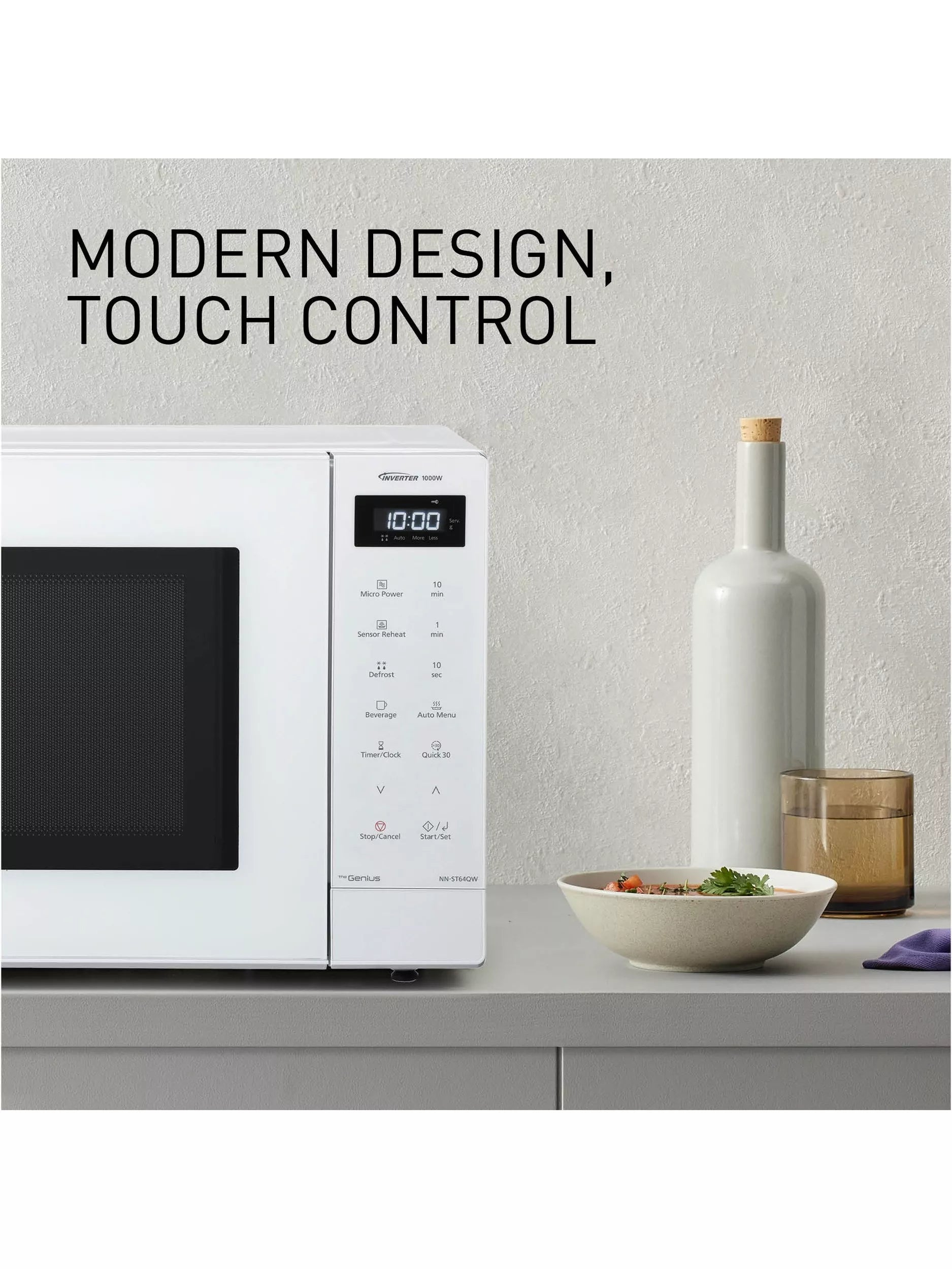 Panasonic white freestanding microwave 32L (British brand)
