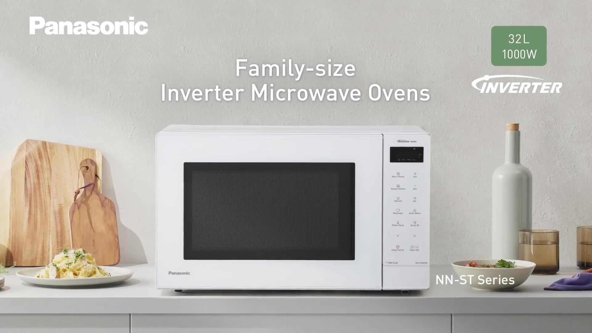 Panasonic white freestanding microwave 32L (British brand)