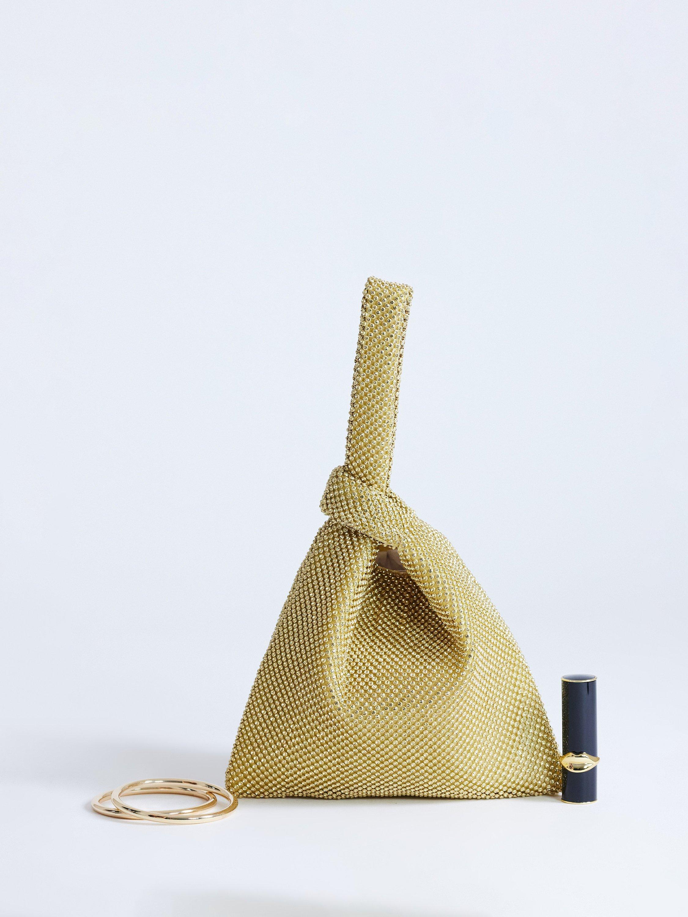 Topshop Gwyn embellished gold grab bag (British brand)