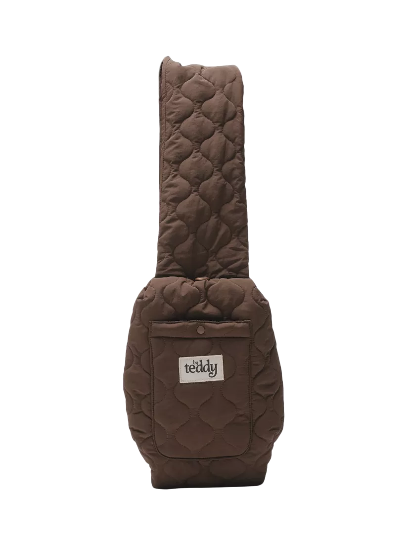 By Teddy quilted pet sling chocolate brown, imported from the UK