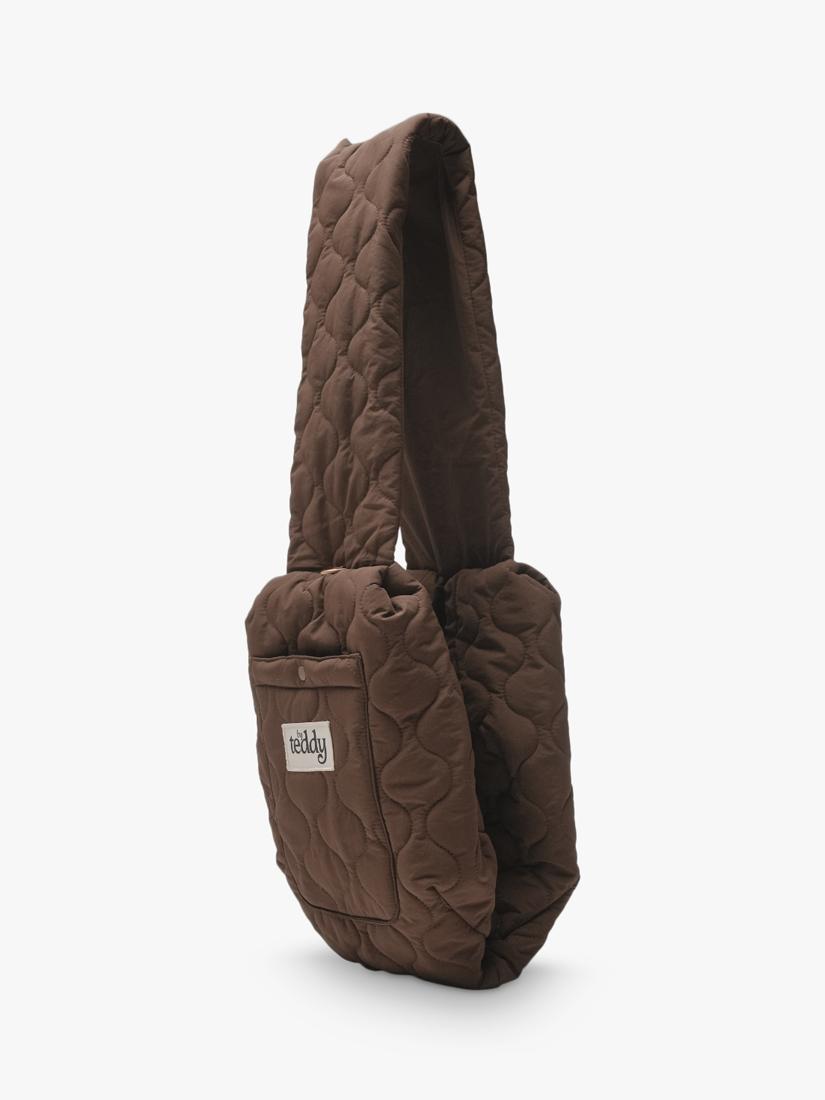 By Teddy quilted pet sling chocolate brown, imported from the UK