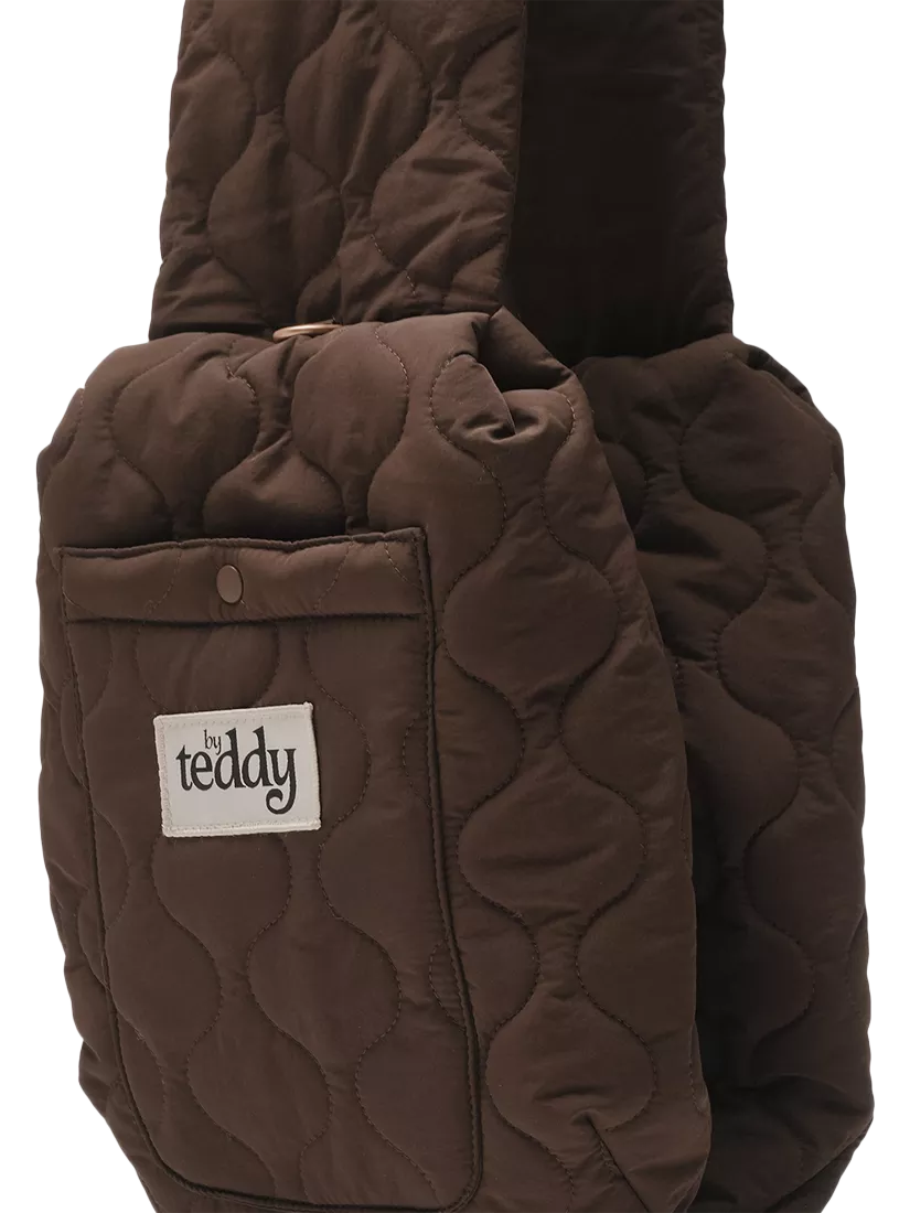 By Teddy quilted pet sling chocolate brown, imported from the UK