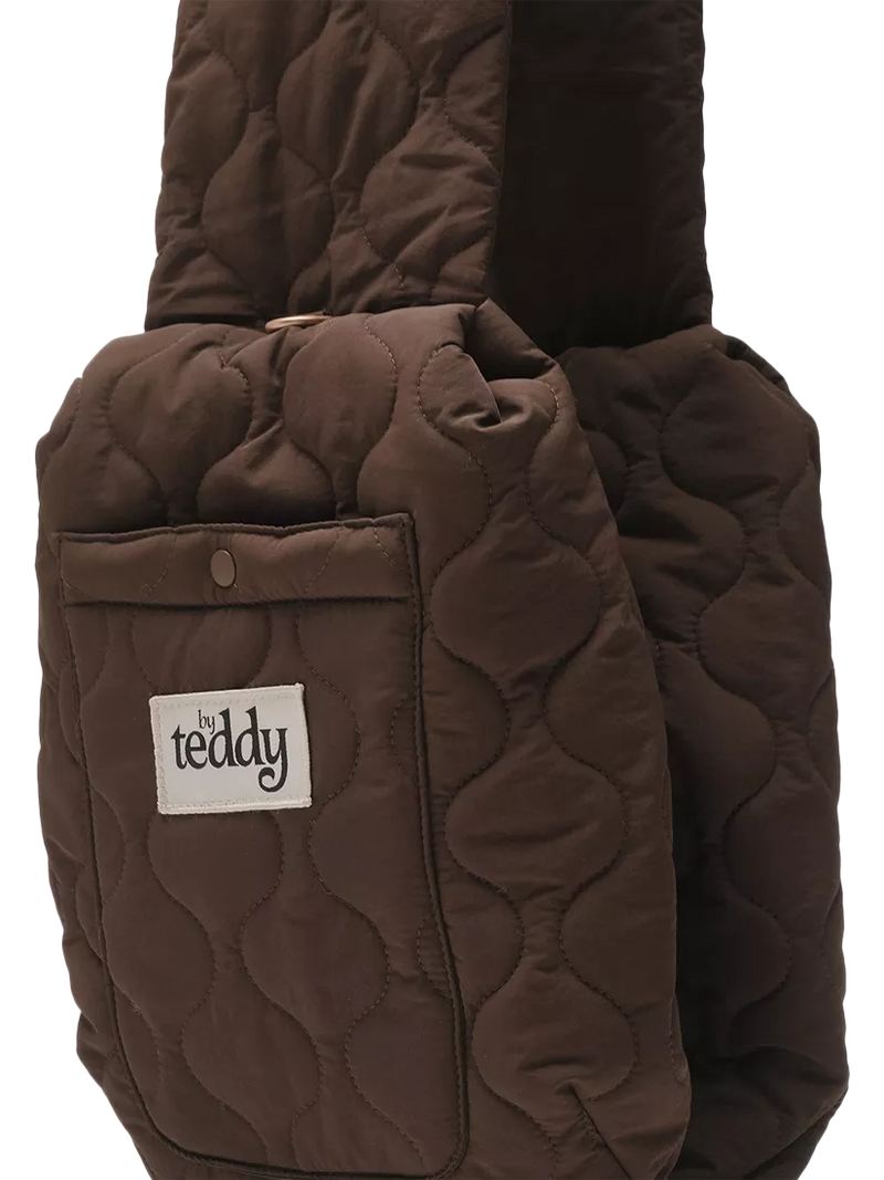 By Teddy quilted pet sling chocolate brown, imported from the UK